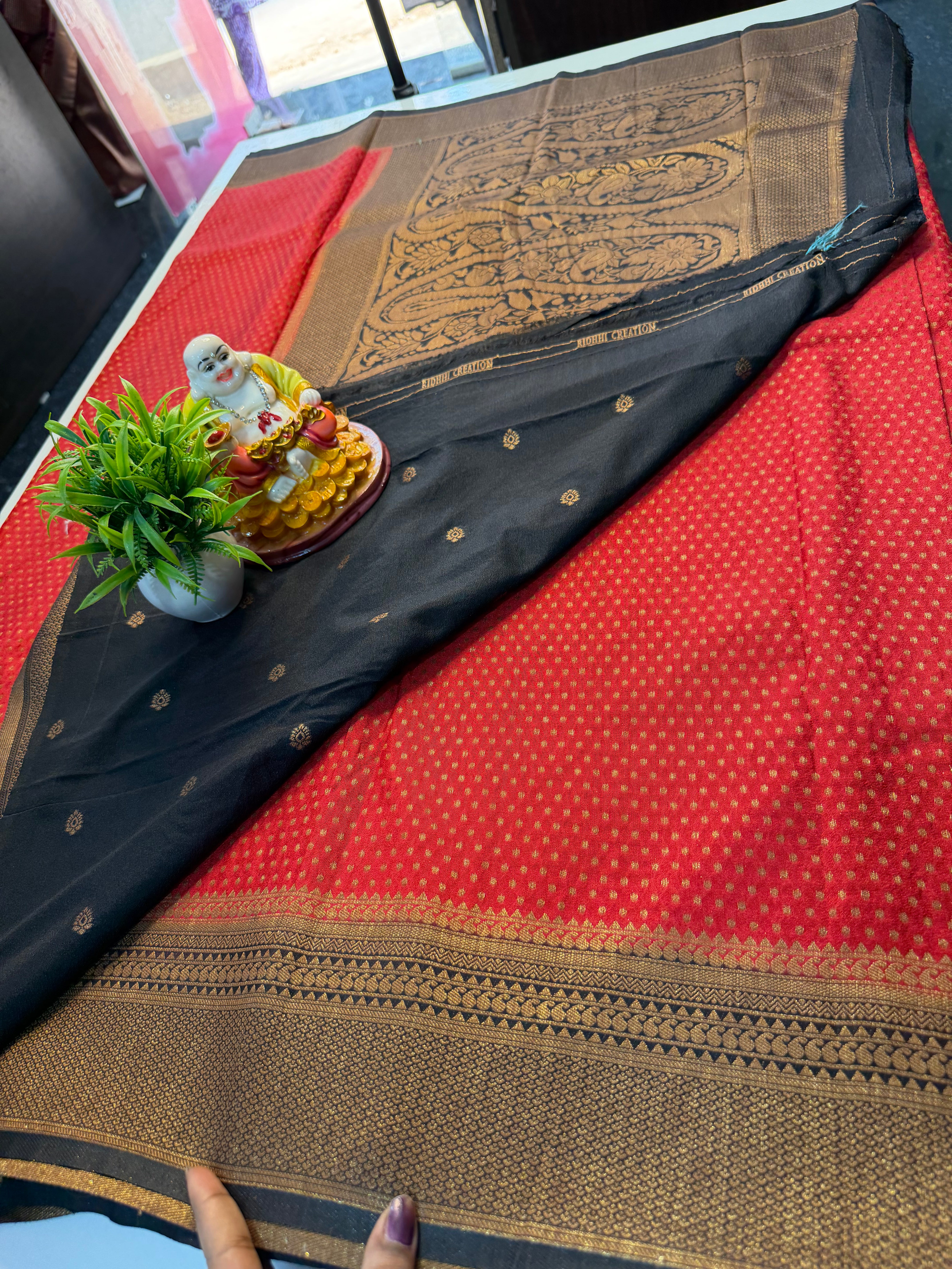 Premium Coco Georgette Saree with Buttas, Rich Pallu & Butta Blouse | Padmavathi Silks and Sarees…