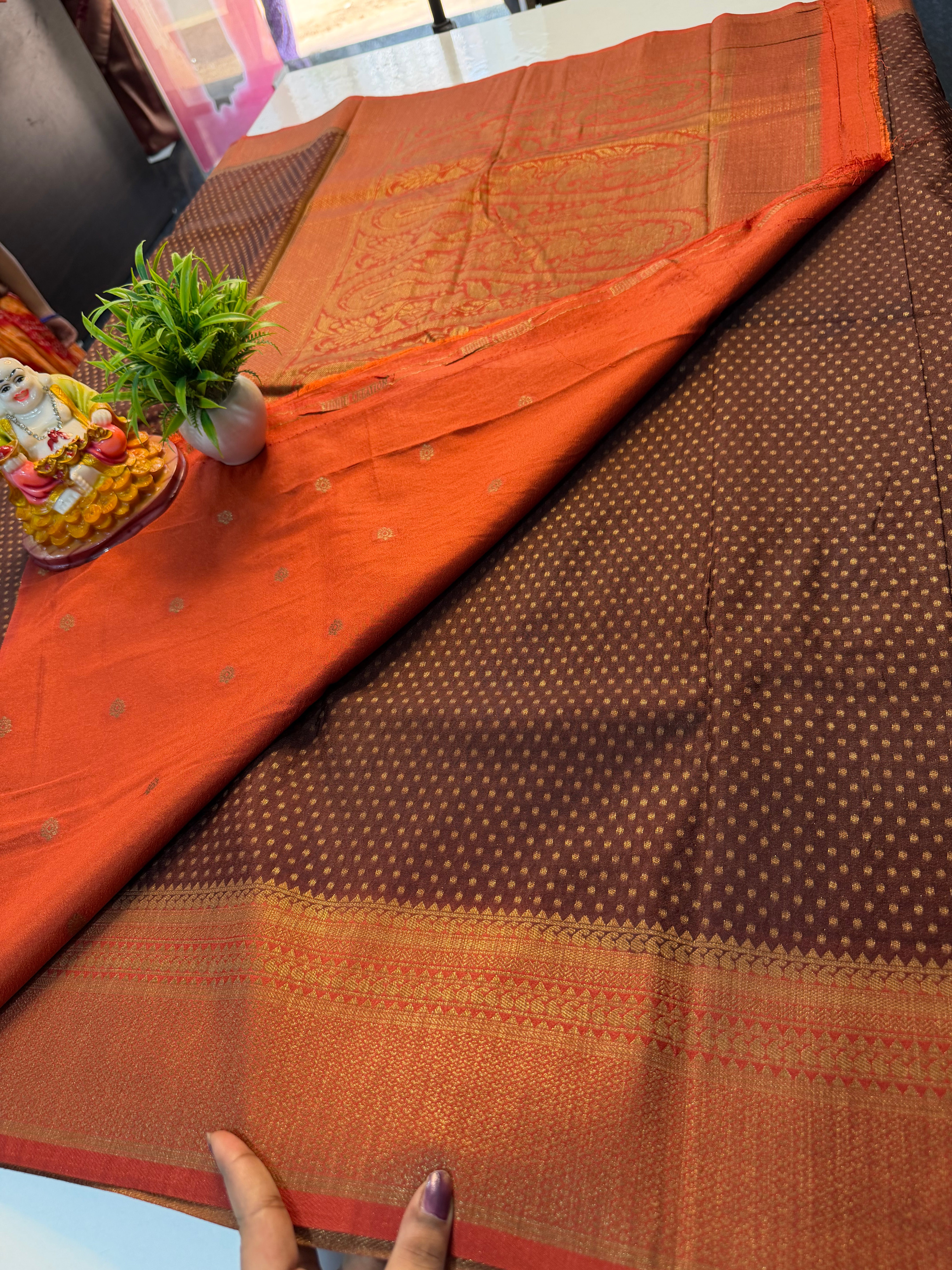 Premium Coco Georgette Saree with Buttas, Rich Pallu & Butta Blouse | Padmavathi Silks and Sarees…