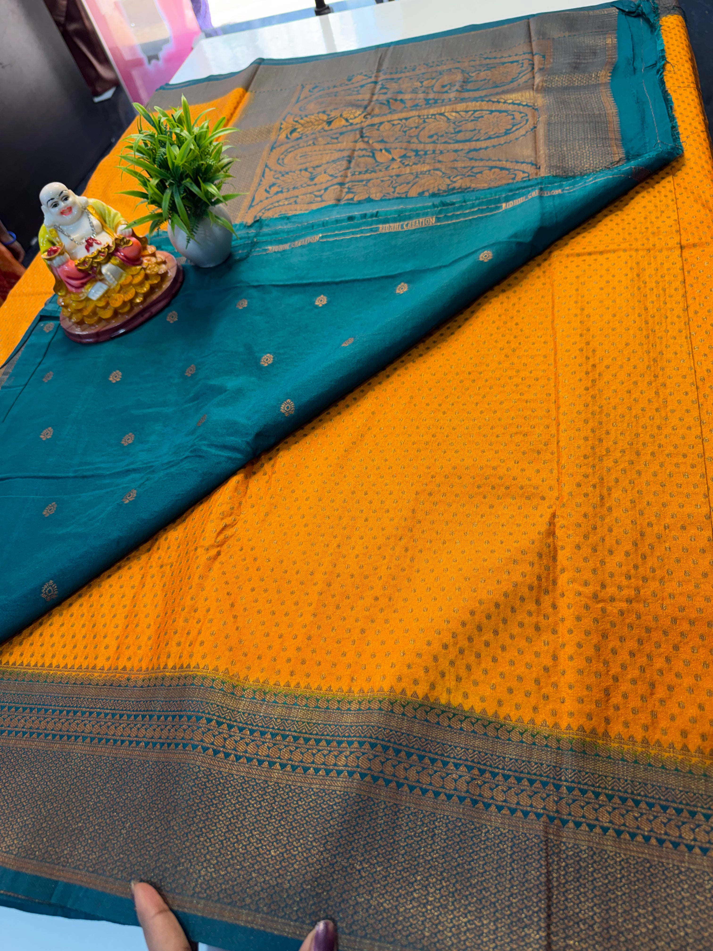 Premium Coco Georgette Saree with Buttas, Rich Pallu & Butta Blouse | Padmavathi Silks and Sarees…