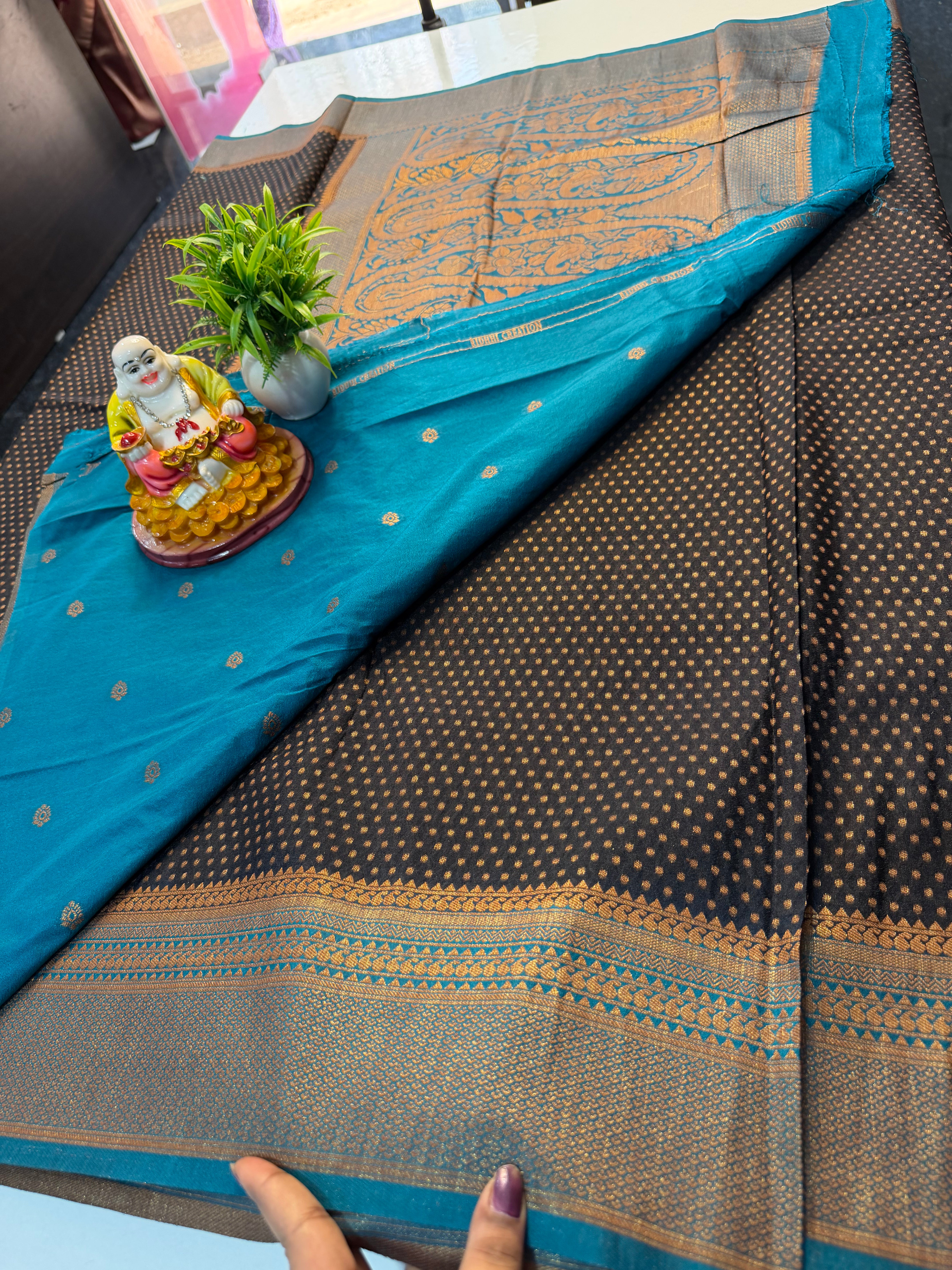 Premium Coco Georgette Saree with Buttas, Rich Pallu & Butta Blouse | Padmavathi Silks and Sarees…
