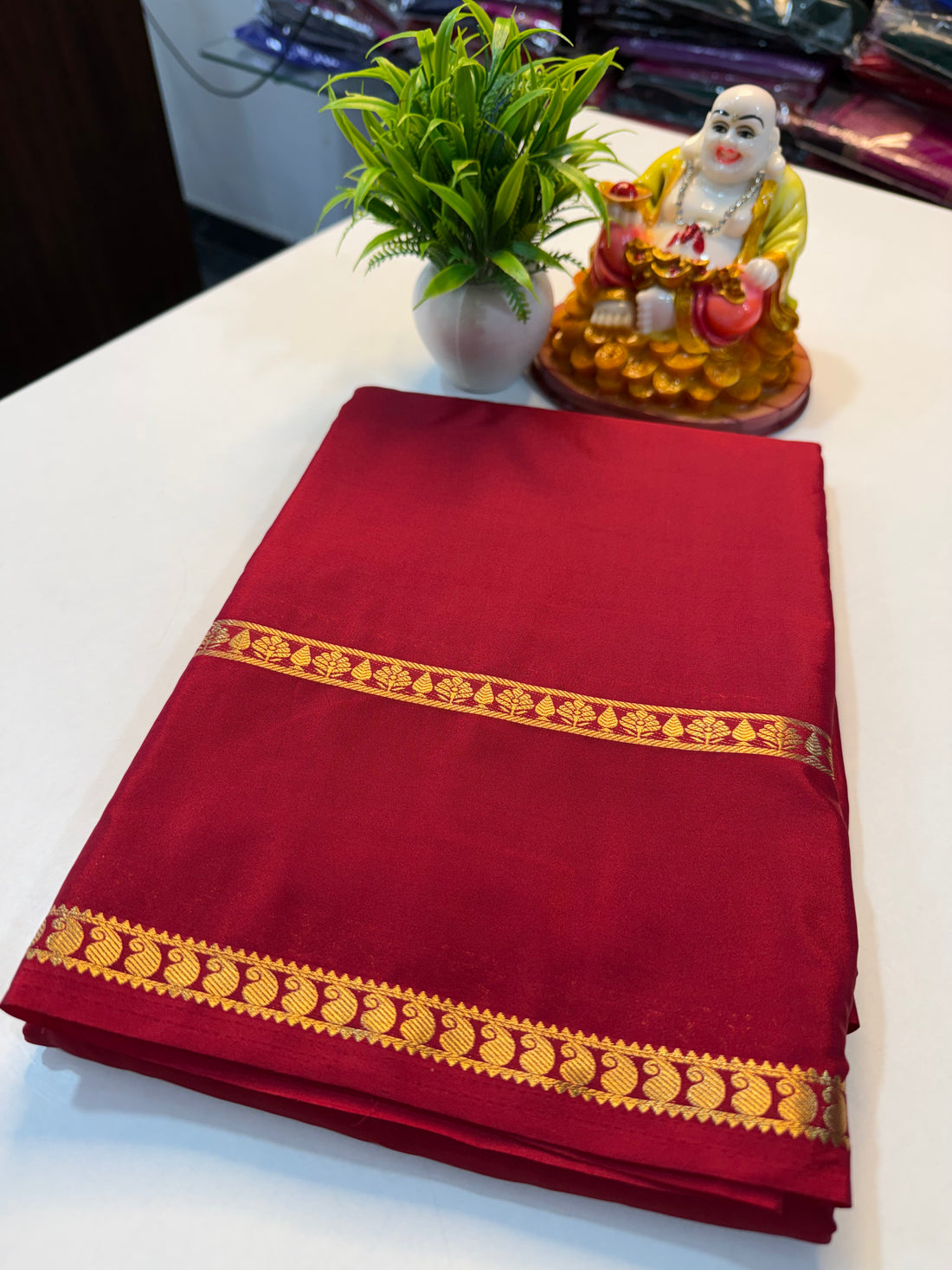 Premium Mysore Crape Silk Saree with Bentex Border