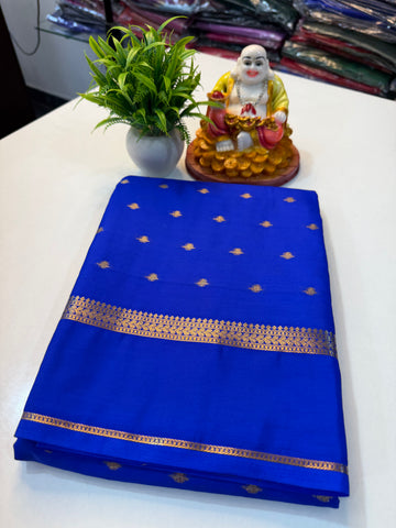Premium Mysore Crepe Silk Saree with Buttas & Chit Pallu | …Padmavathi Silks and Sarees