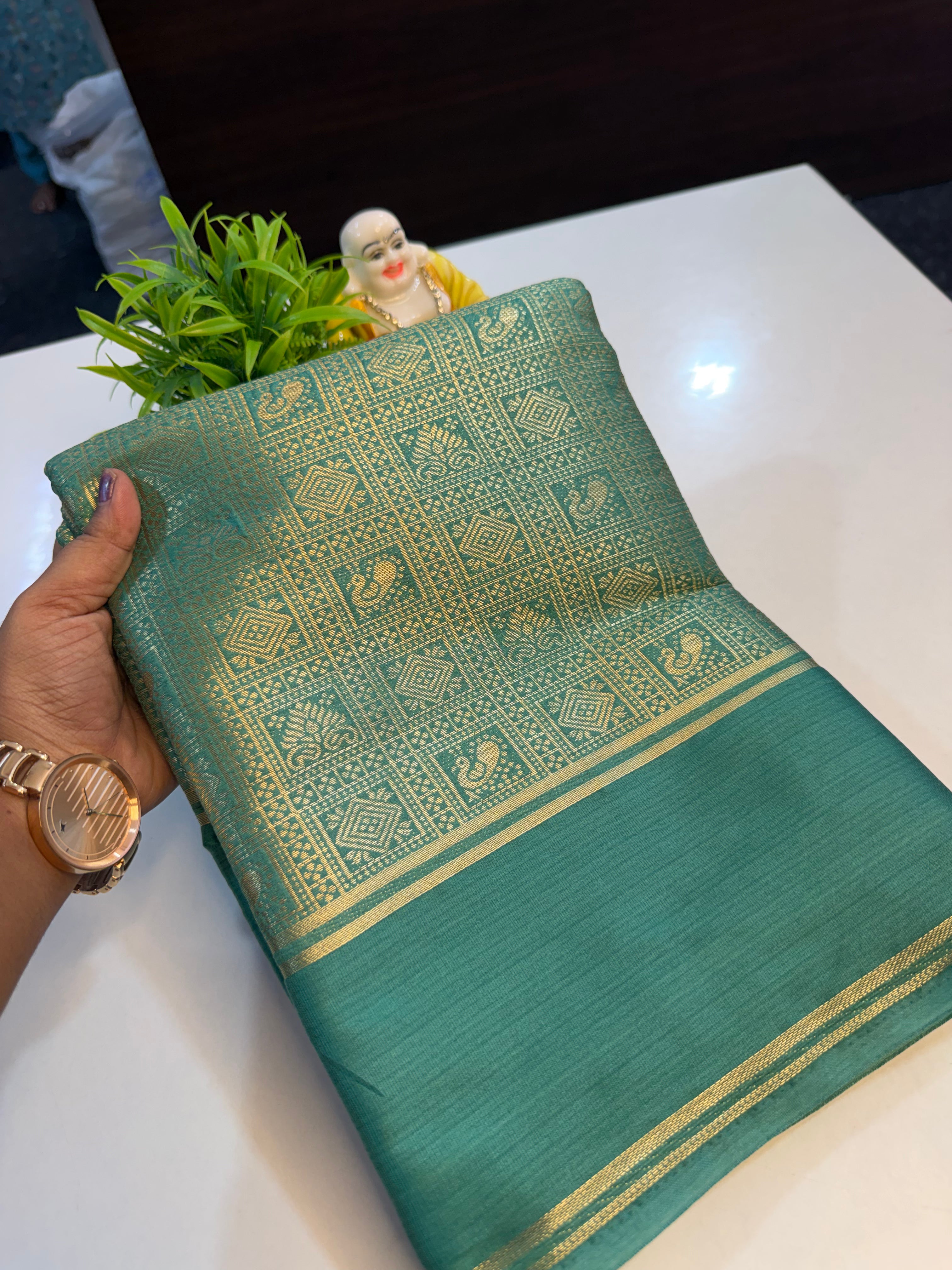 Premium Gajji Silk Saree with Brocade Design, Rich Pallu & Butta Blouse | Padmavathi Silks and Sarees