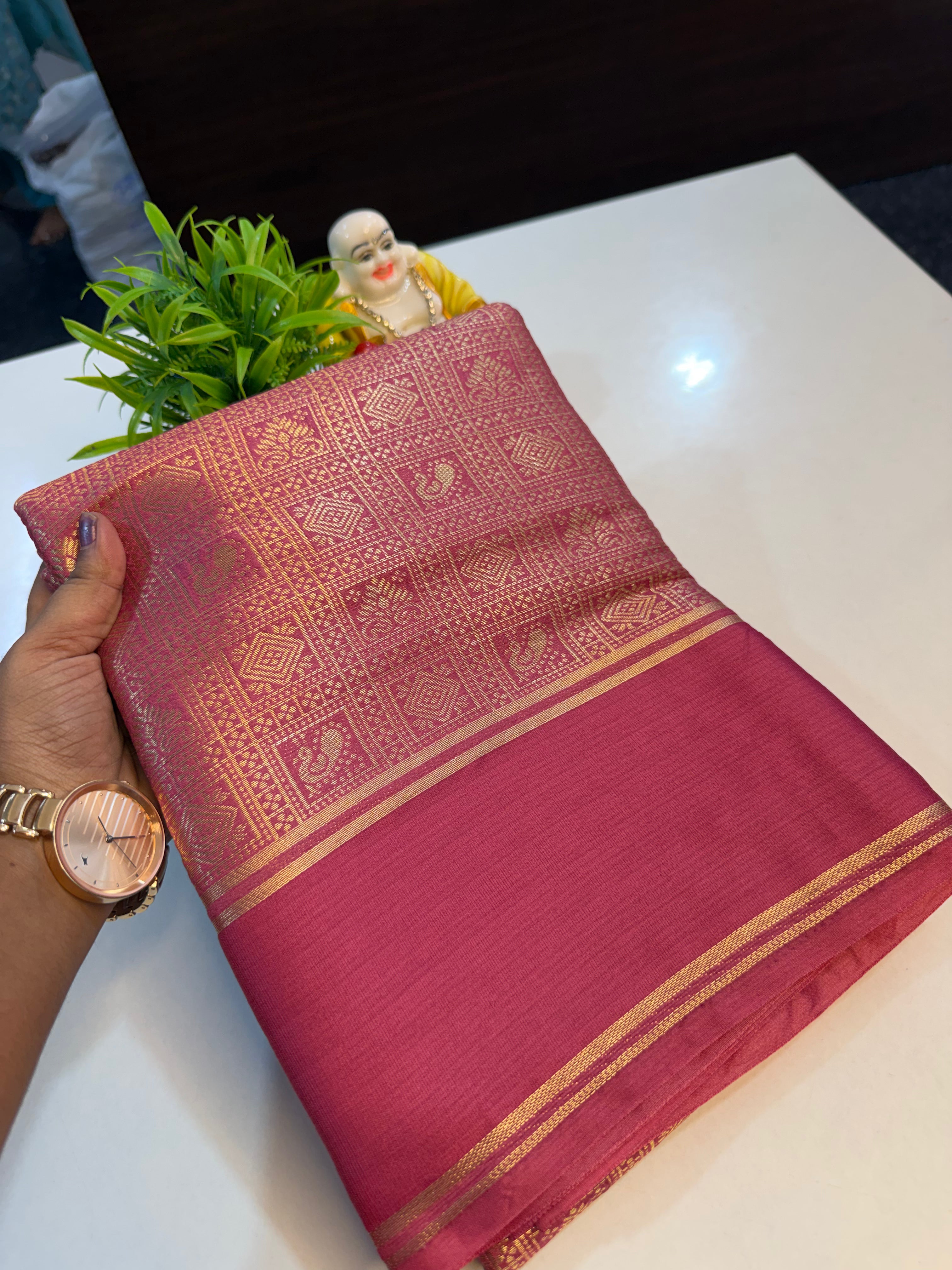 Premium Gajji Silk Saree with Brocade Design, Rich Pallu & Butta Blouse | Padmavathi Silks and Sarees