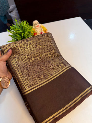Premium Gajji Silk Saree with Brocade Design, Rich Pallu & Butta Blouse | Padmavathi Silks and Sarees