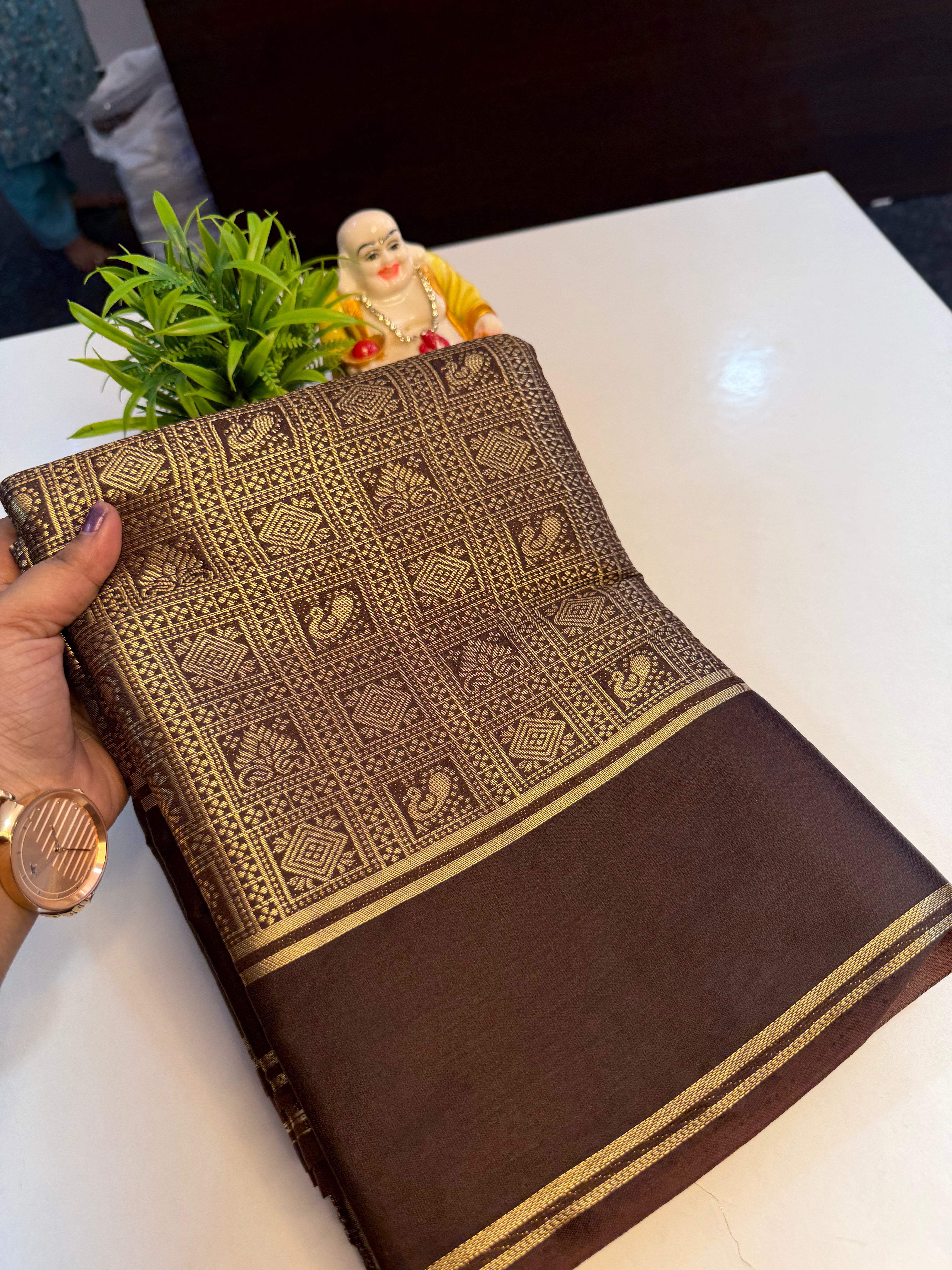 Premium Gajji Silk Saree with Brocade Design, Rich Pallu & Butta Blouse | Padmavathi Silks and Sarees