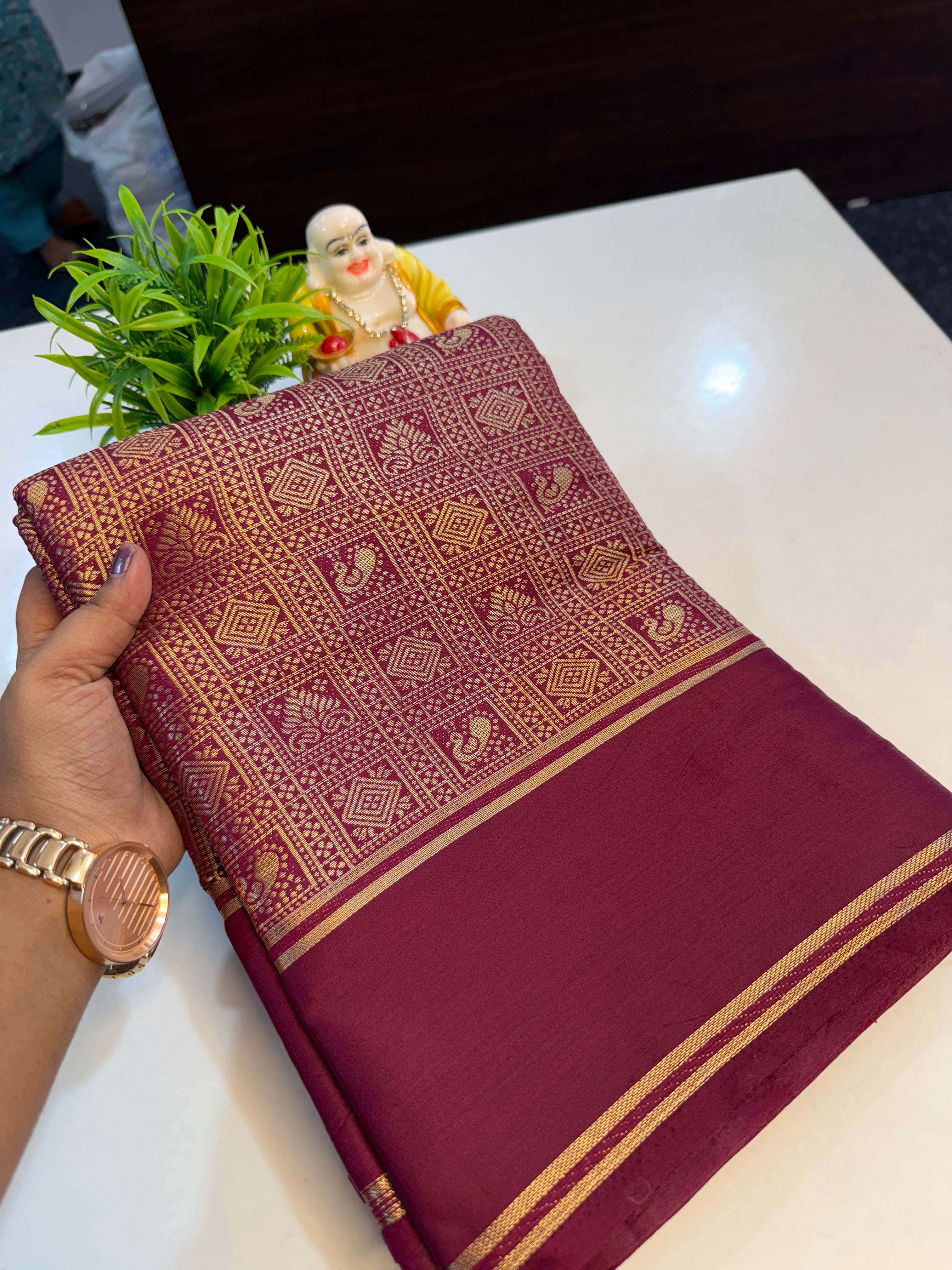 Premium Gajji Silk Saree with Brocade Design, Rich Pallu & Butta Blouse | Padmavathi Silks and Sarees