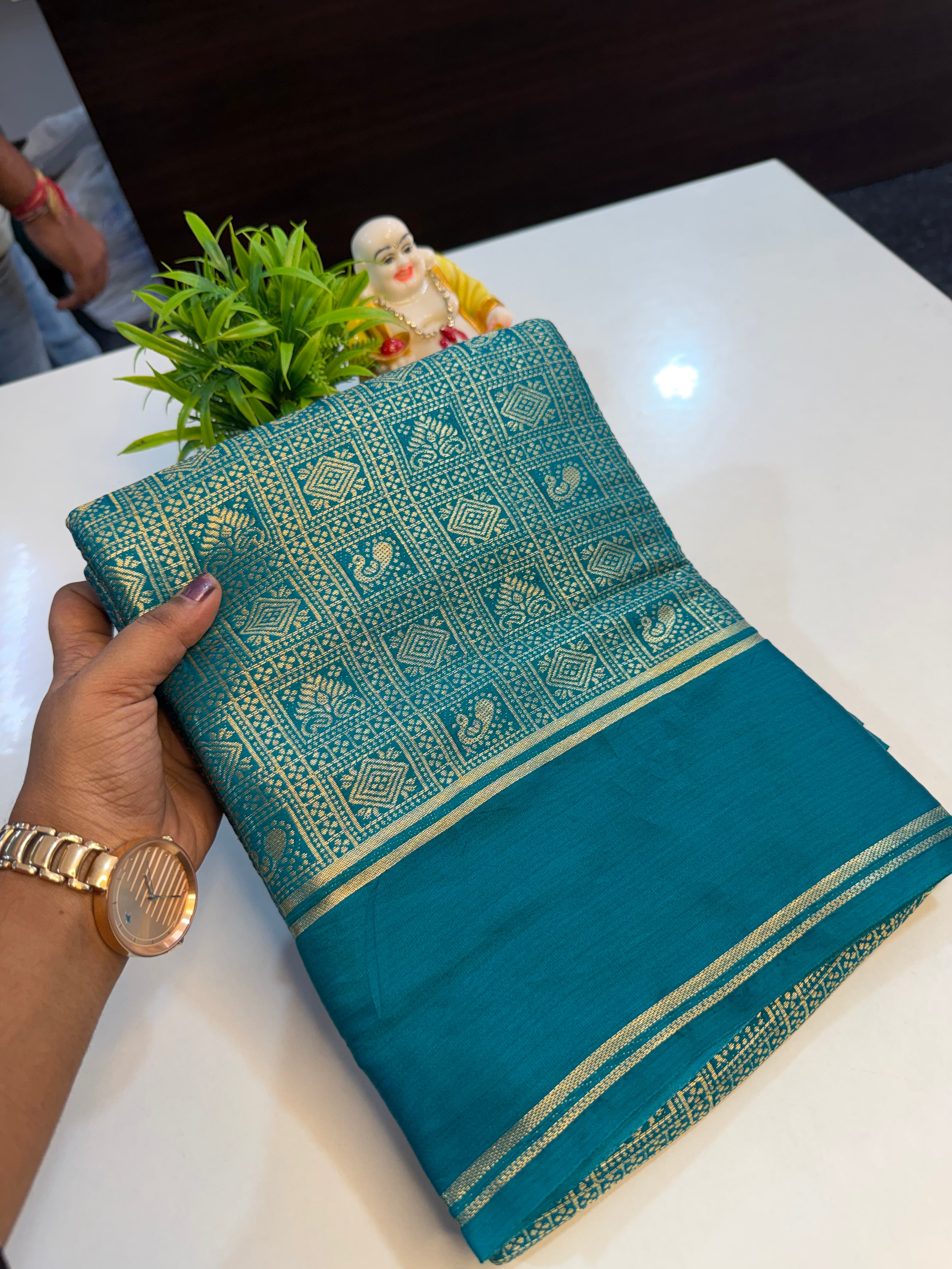 Premium Gajji Silk Saree with Brocade Design, Rich Pallu & Butta Blouse | Padmavathi Silks and Sarees