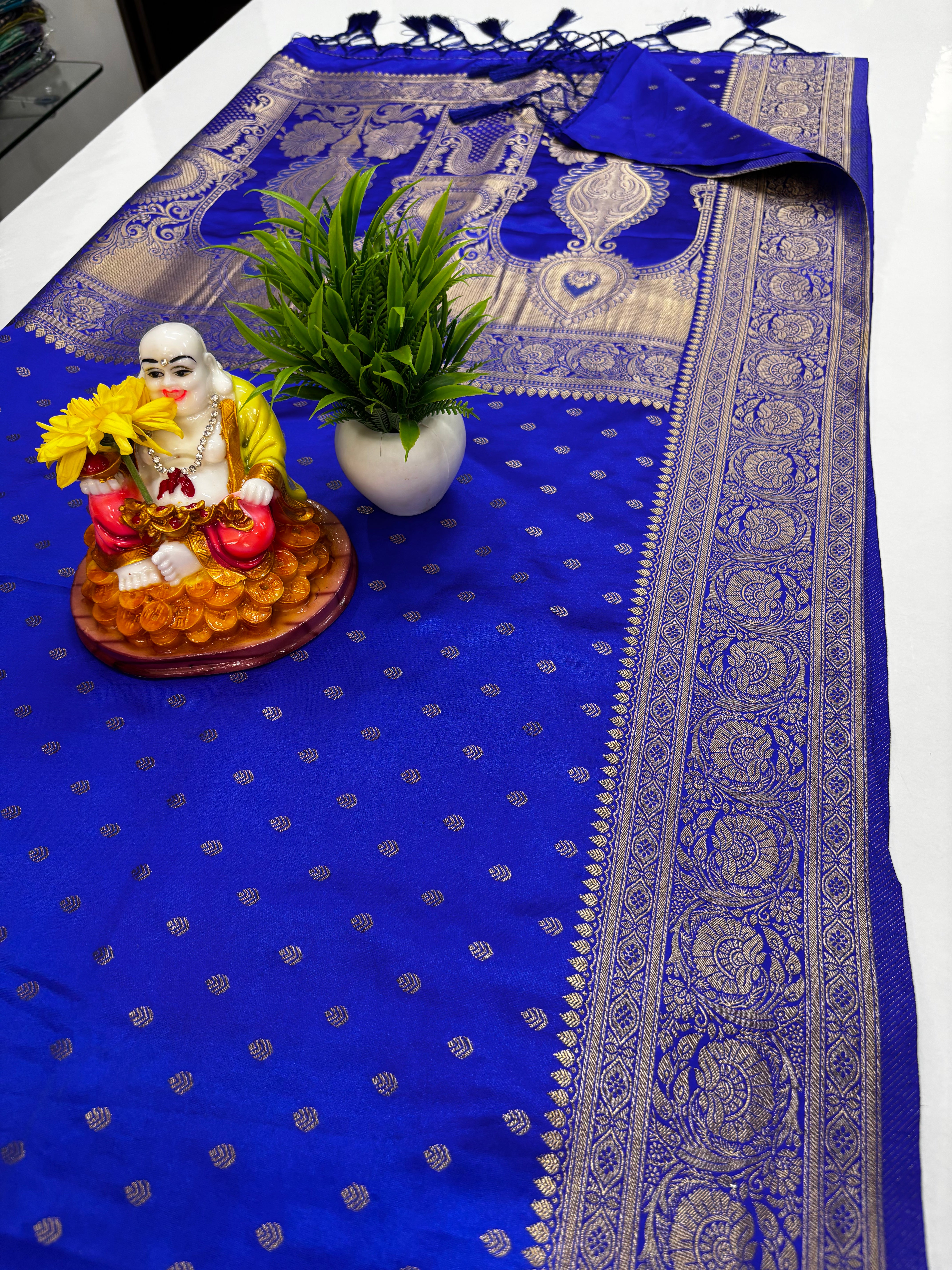 Premium Satin Saree with Rich Pallu – Padmavathi Silks and Sarees