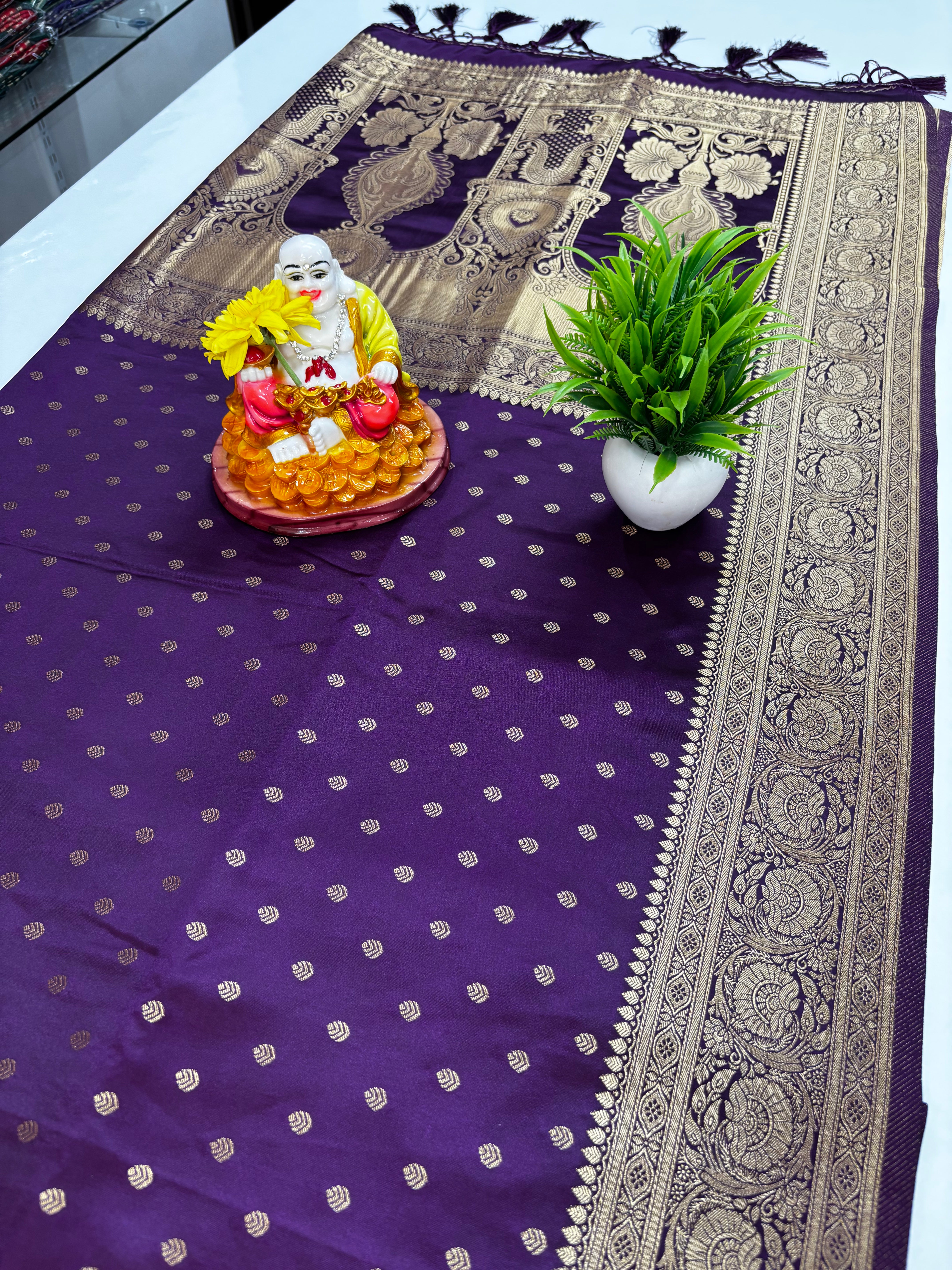 Premium Satin Saree with Rich Pallu – Padmavathi Silks and Sarees