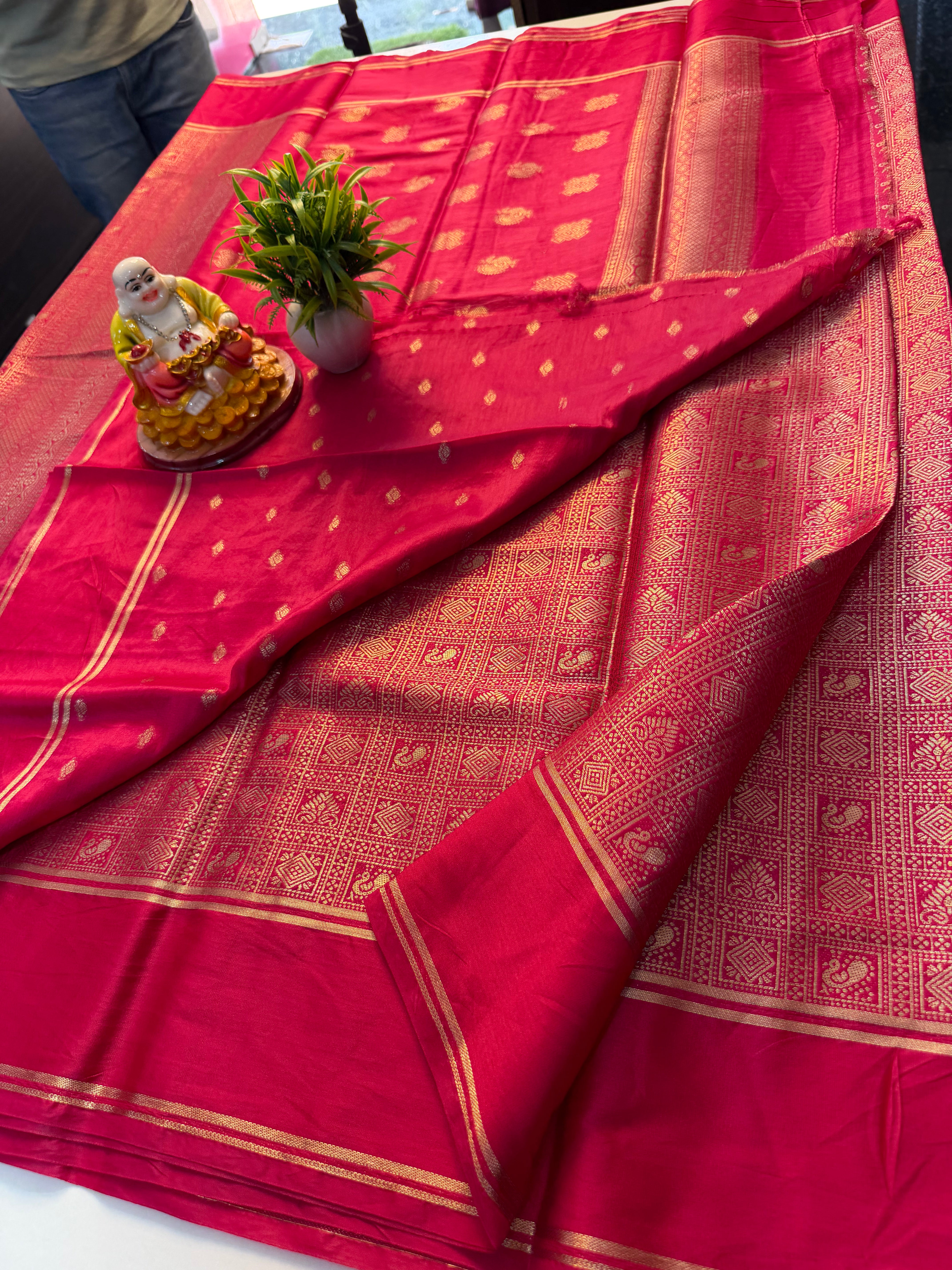 Premium Gajji Silk Saree with Brocade Design, Rich Pallu & Butta Blouse | Padmavathi Silks and Sarees