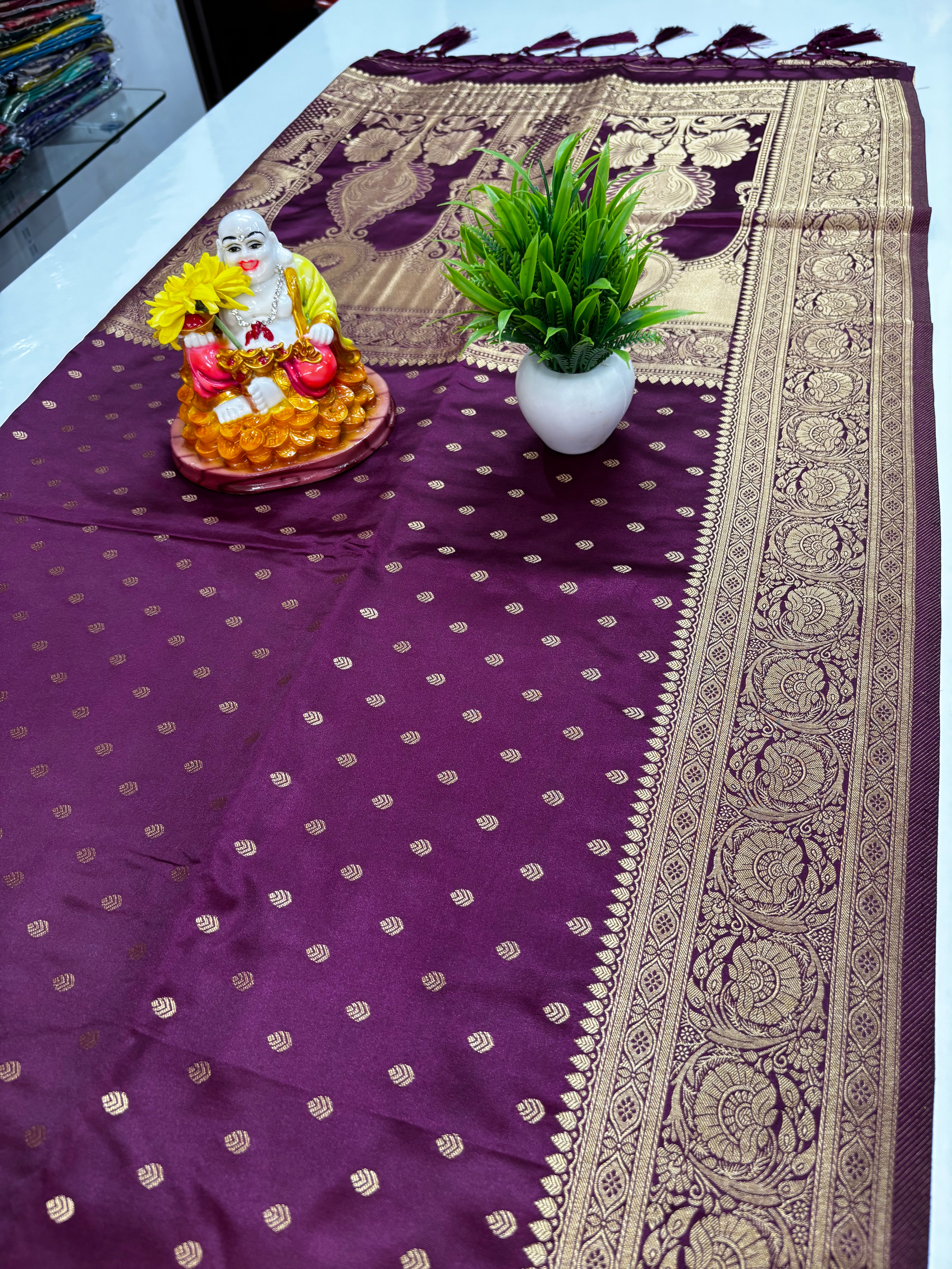 Premium Satin Saree with Rich Pallu – Padmavathi Silks and Sarees