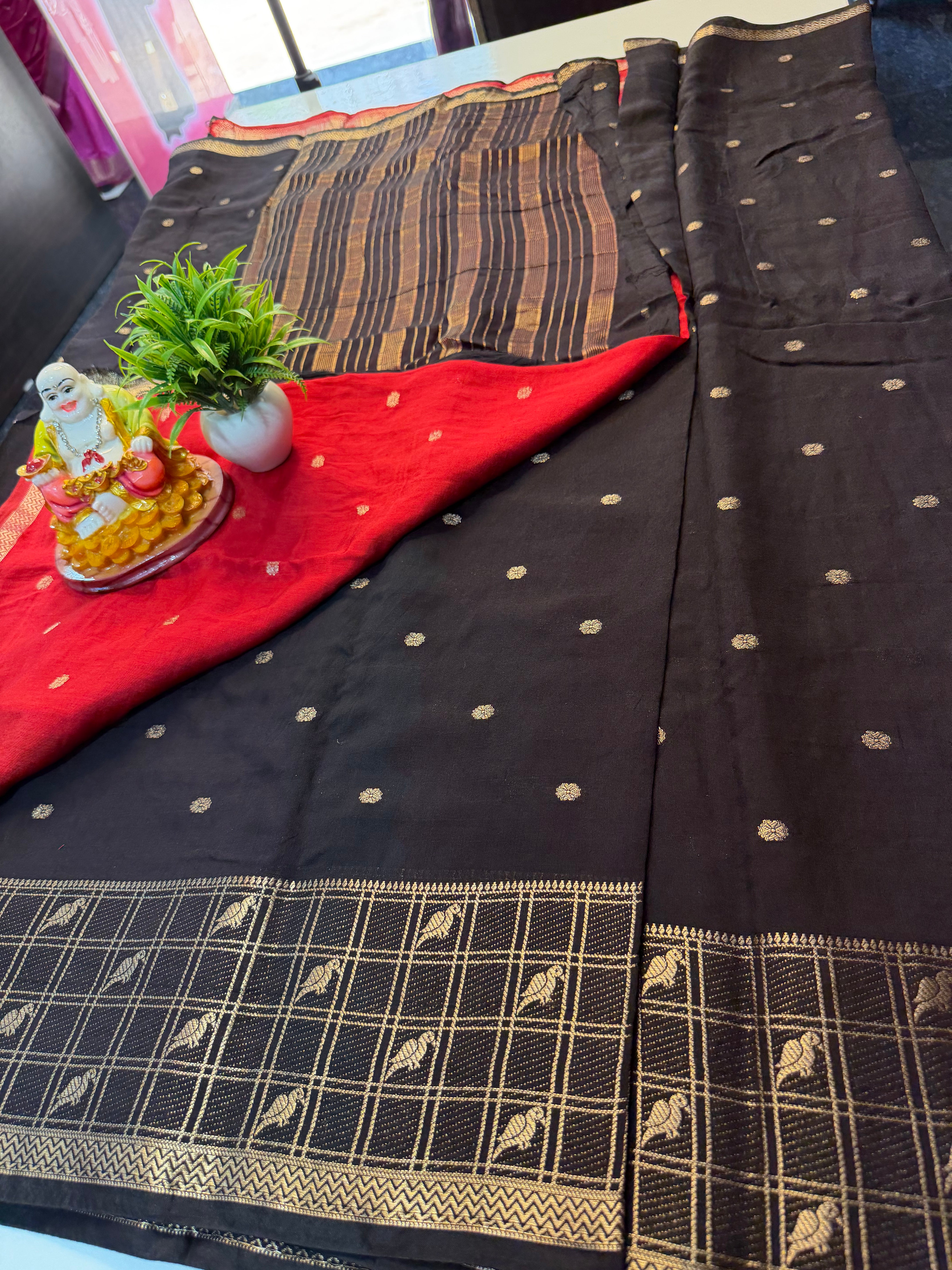 Beautiful Assam Silk Saree with Peacock Border & Contrast Blouse | Padmavathi Silks and Sarees…