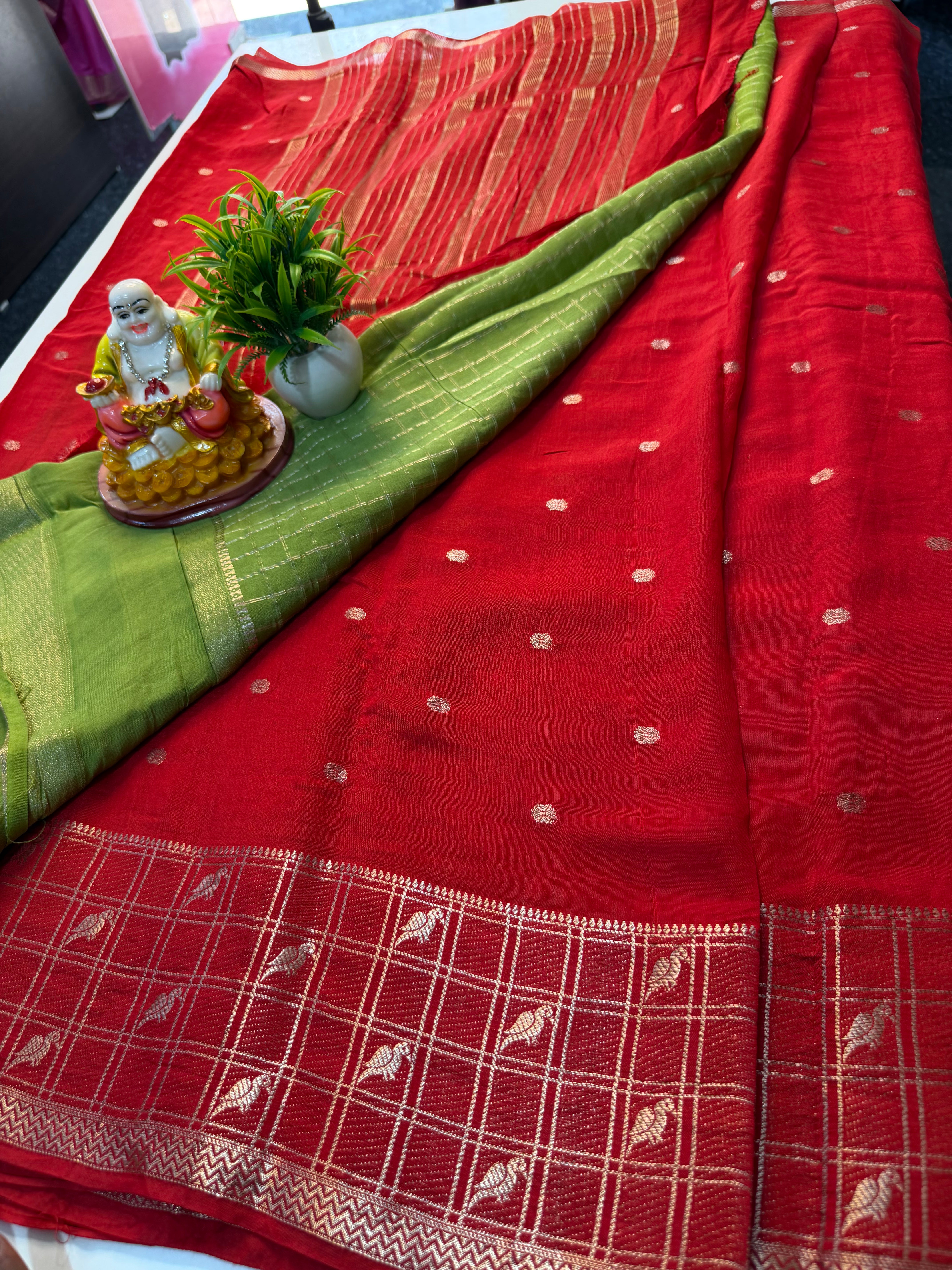 Beautiful Assam Silk Saree with Peacock Border & Contrast Blouse | Padmavathi Silks and Sarees…