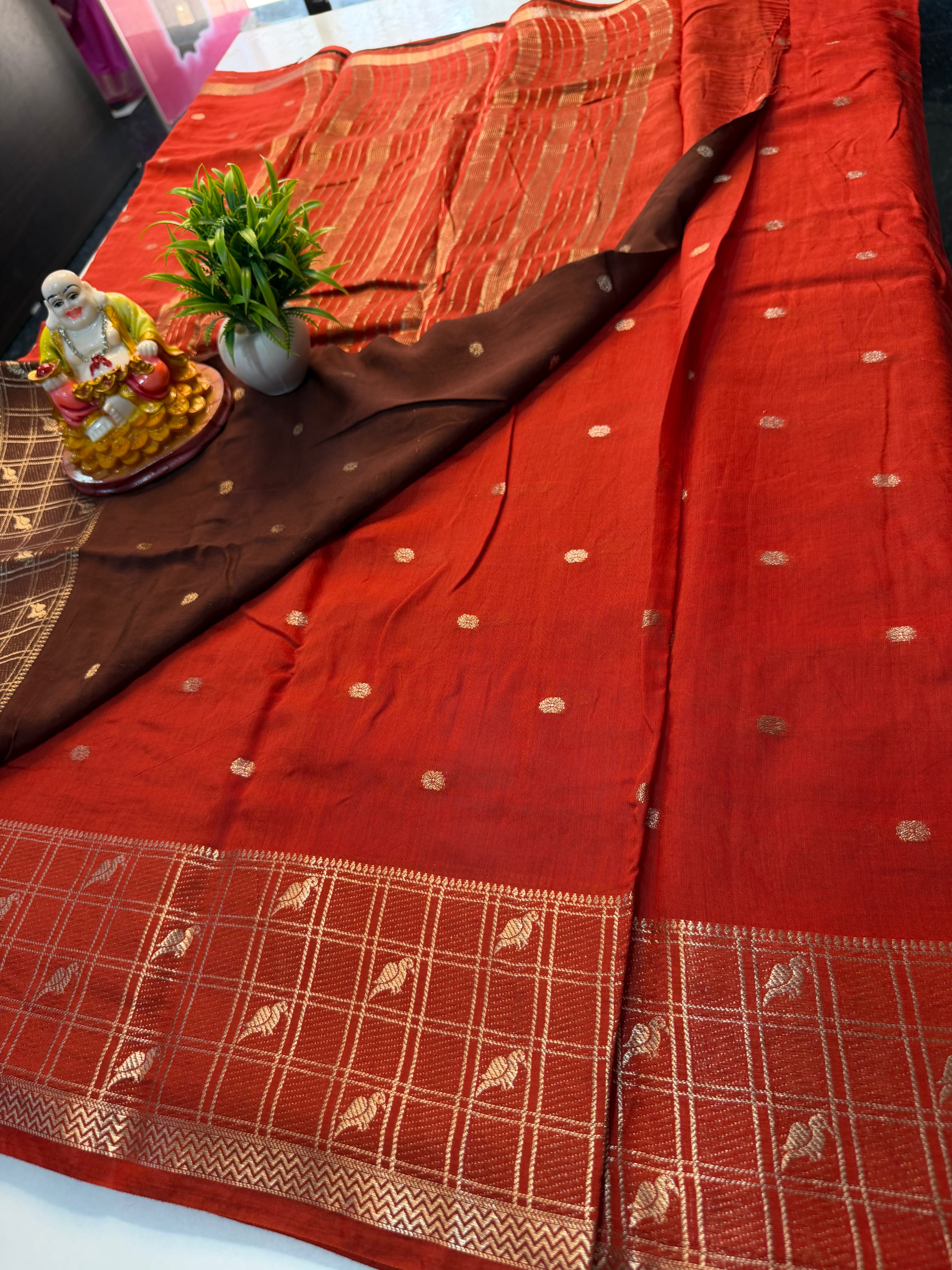 Beautiful Assam Silk Saree with Peacock Border & Contrast Blouse | Padmavathi Silks and Sarees…