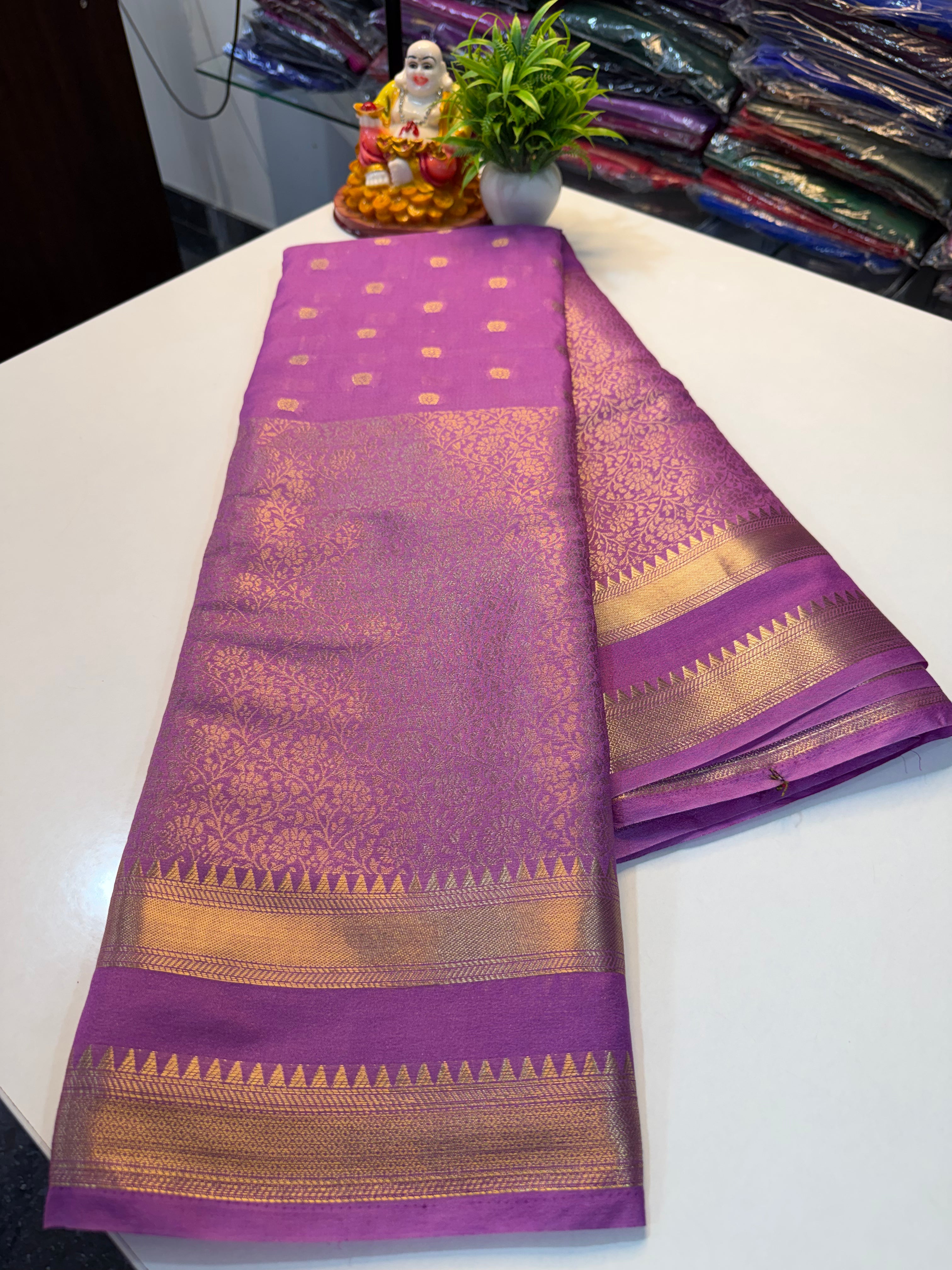 Georgette Saree with Elegant Brocade Design | Padmavathi Silks and Sarees…