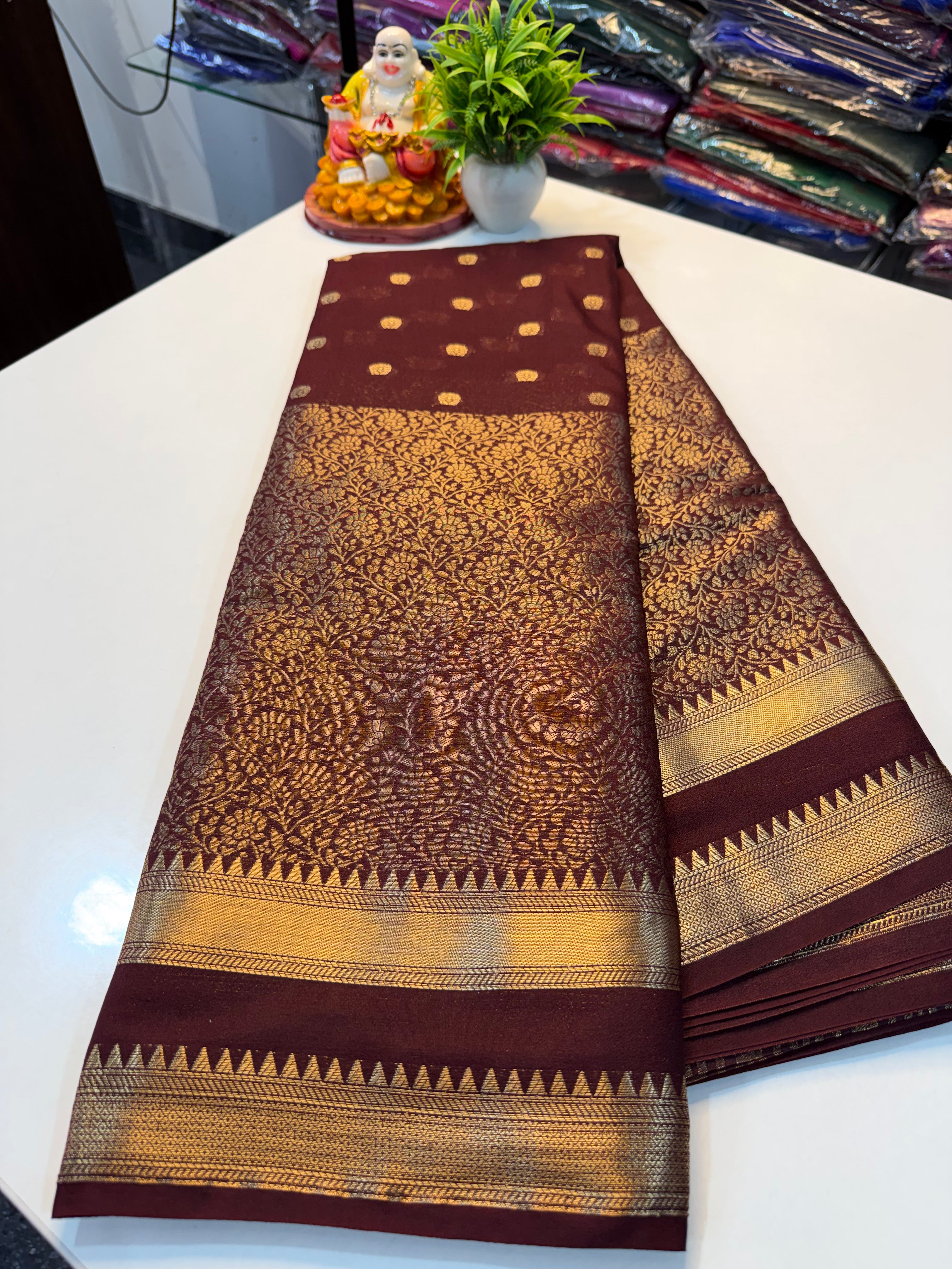 Georgette Saree with Elegant Brocade Design | Padmavathi Silks and Sarees…
