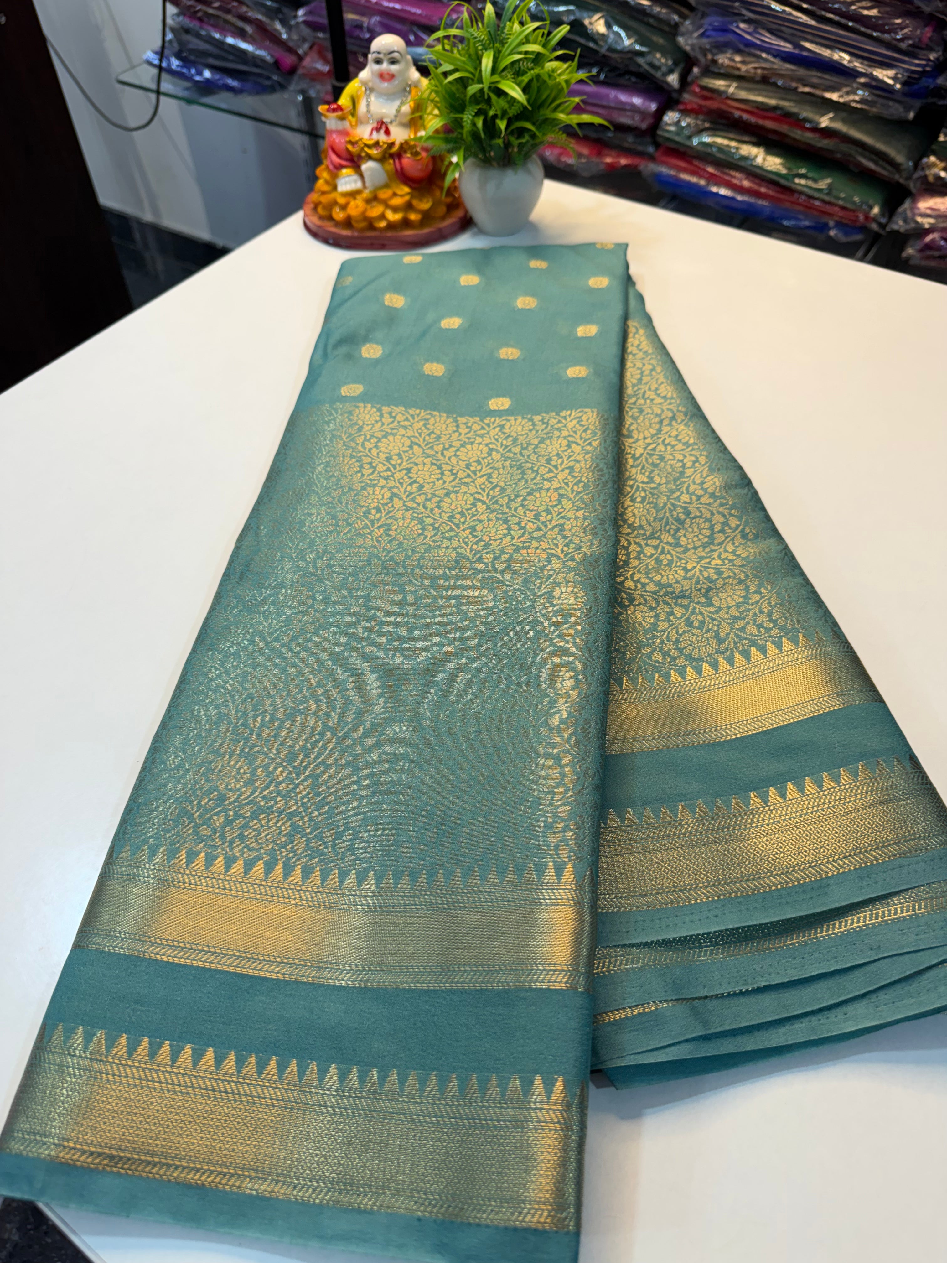 Georgette Saree with Elegant Brocade Design | Padmavathi Silks and Sarees…