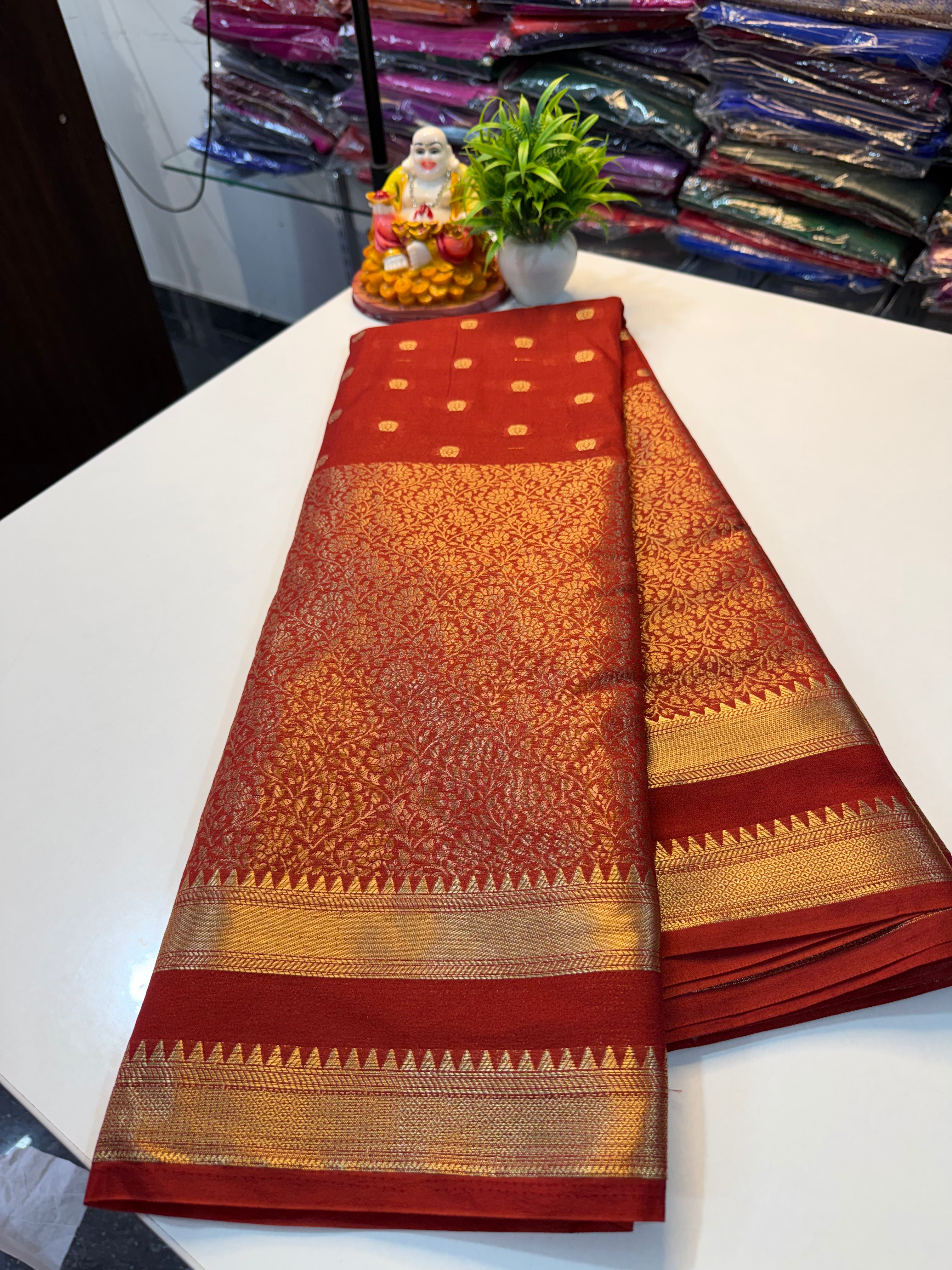 Georgette Saree with Elegant Brocade Design | Padmavathi Silks and Sarees…
