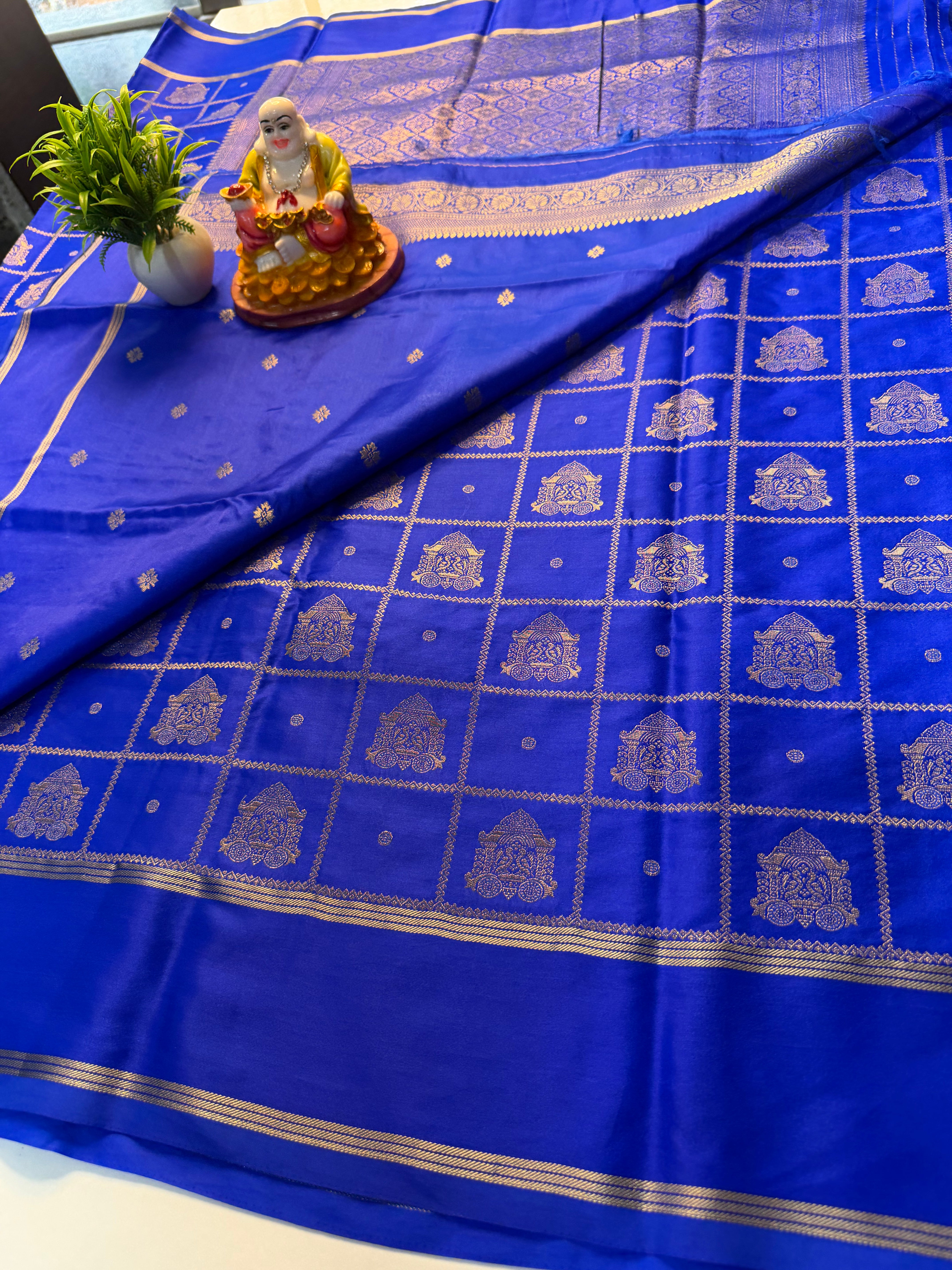 Premium Gajji Silk Saree with Ratha Design, Checks Pattern, Rich Pallu & Butta Blouse | Padmavathi Silks and Sarees…