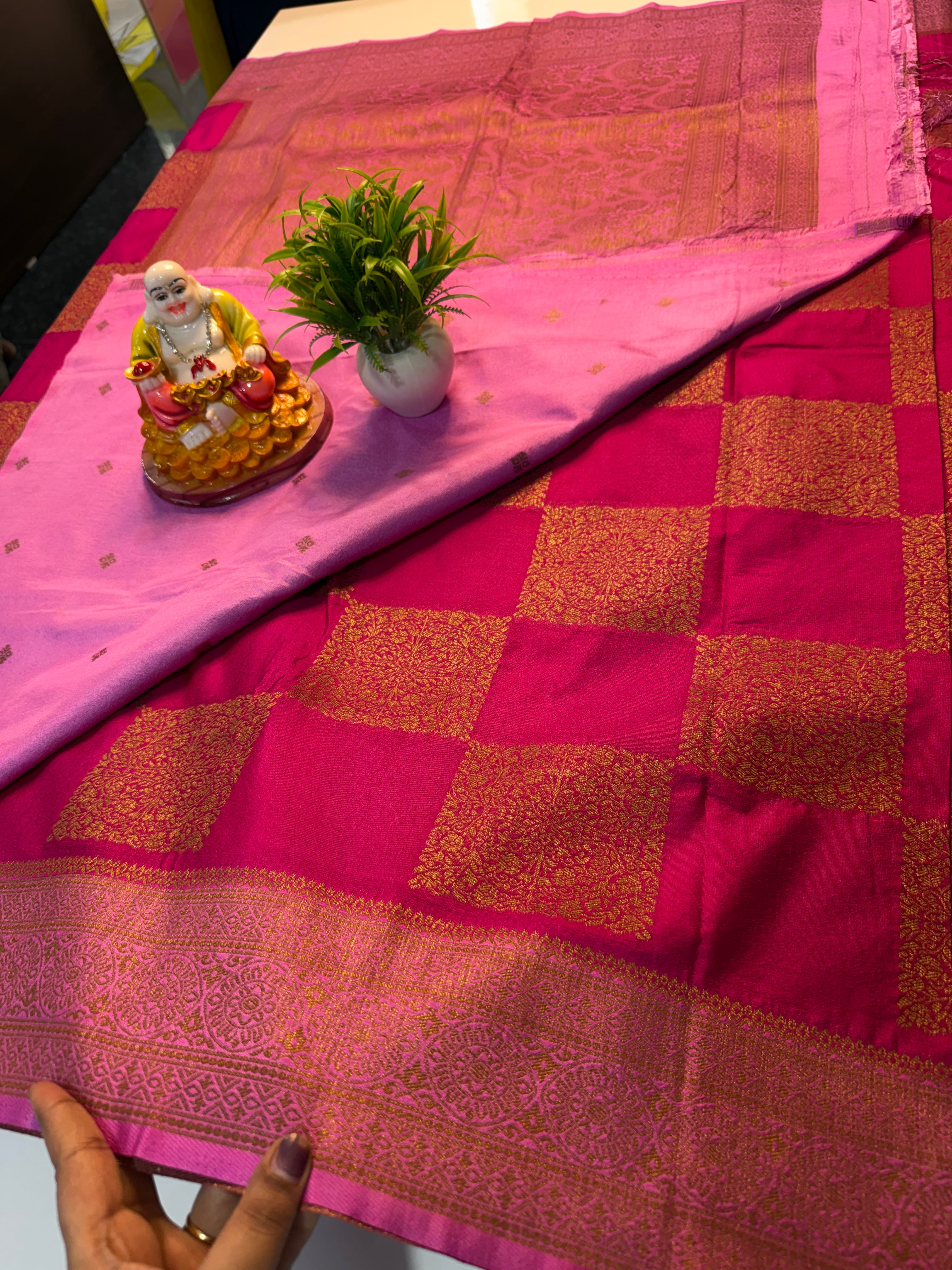 Premium Banarasi Khaddi Georgette Saree with Rich Pallu & Butta Blouse | Padmavathi Silks and Sarees…