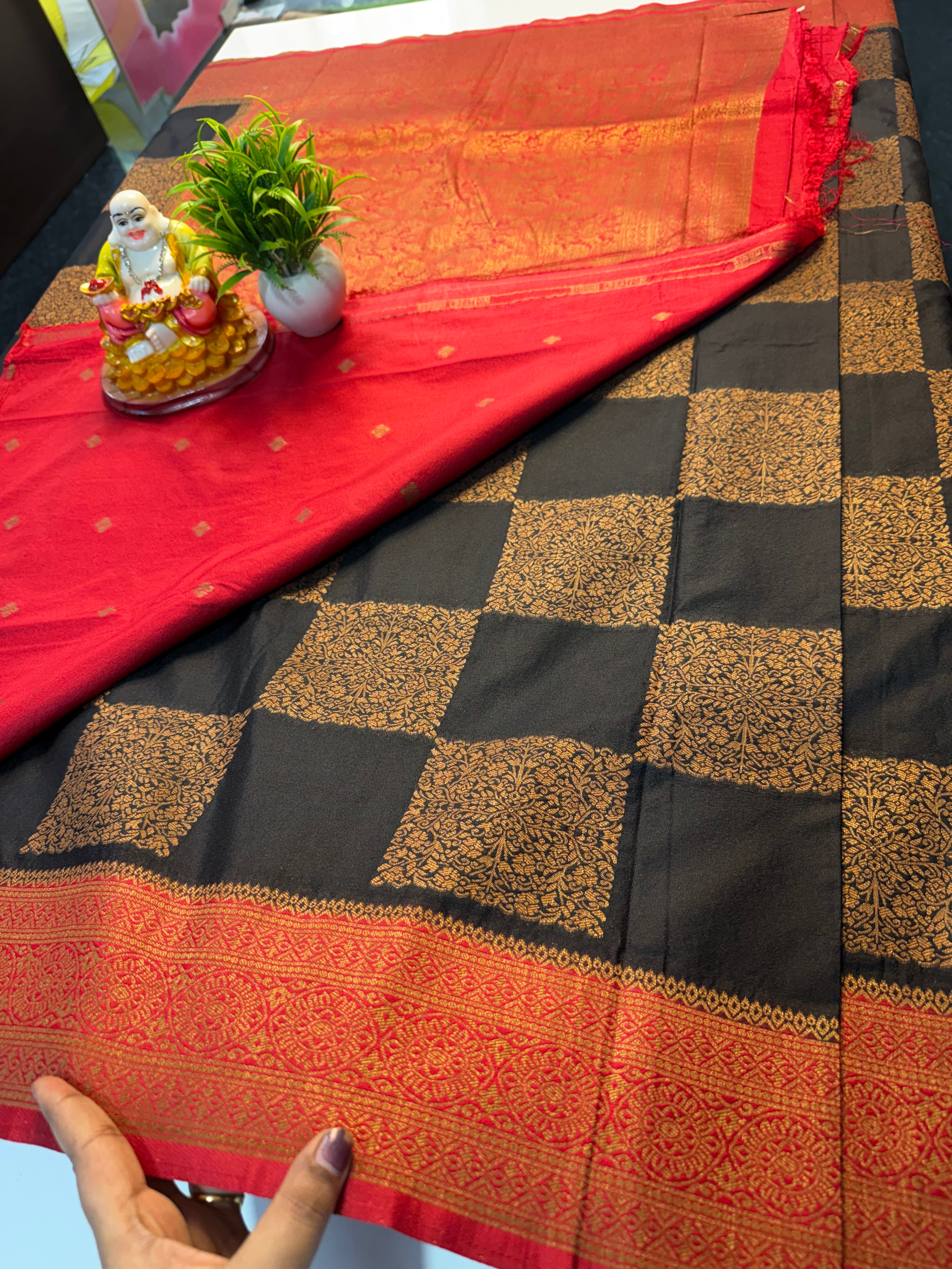 Premium Banarasi Khaddi Georgette Saree with Rich Pallu & Butta Blouse | Padmavathi Silks and Sarees…