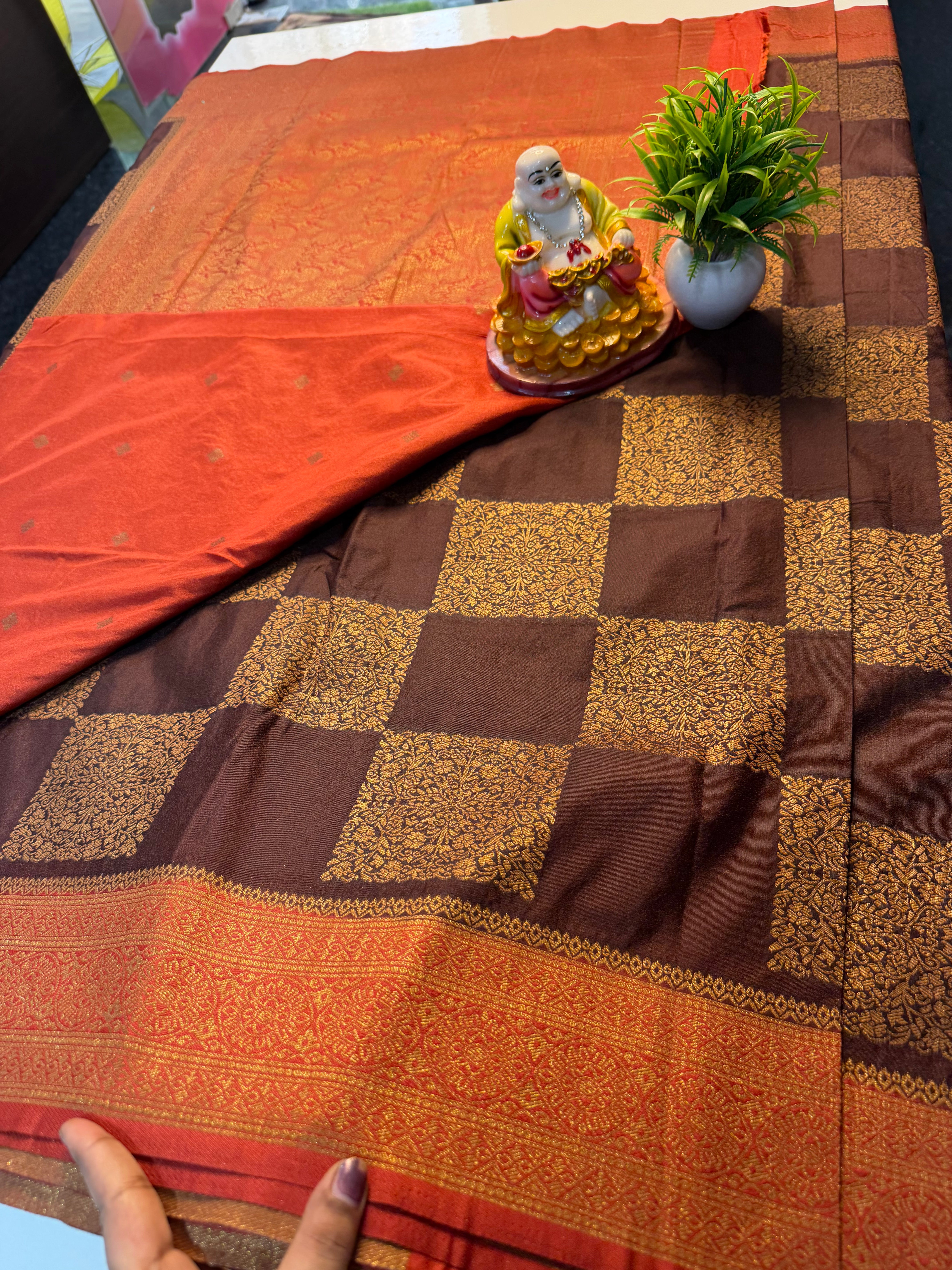 Premium Banarasi Khaddi Georgette Saree with Rich Pallu & Butta Blouse | Padmavathi Silks and Sarees…