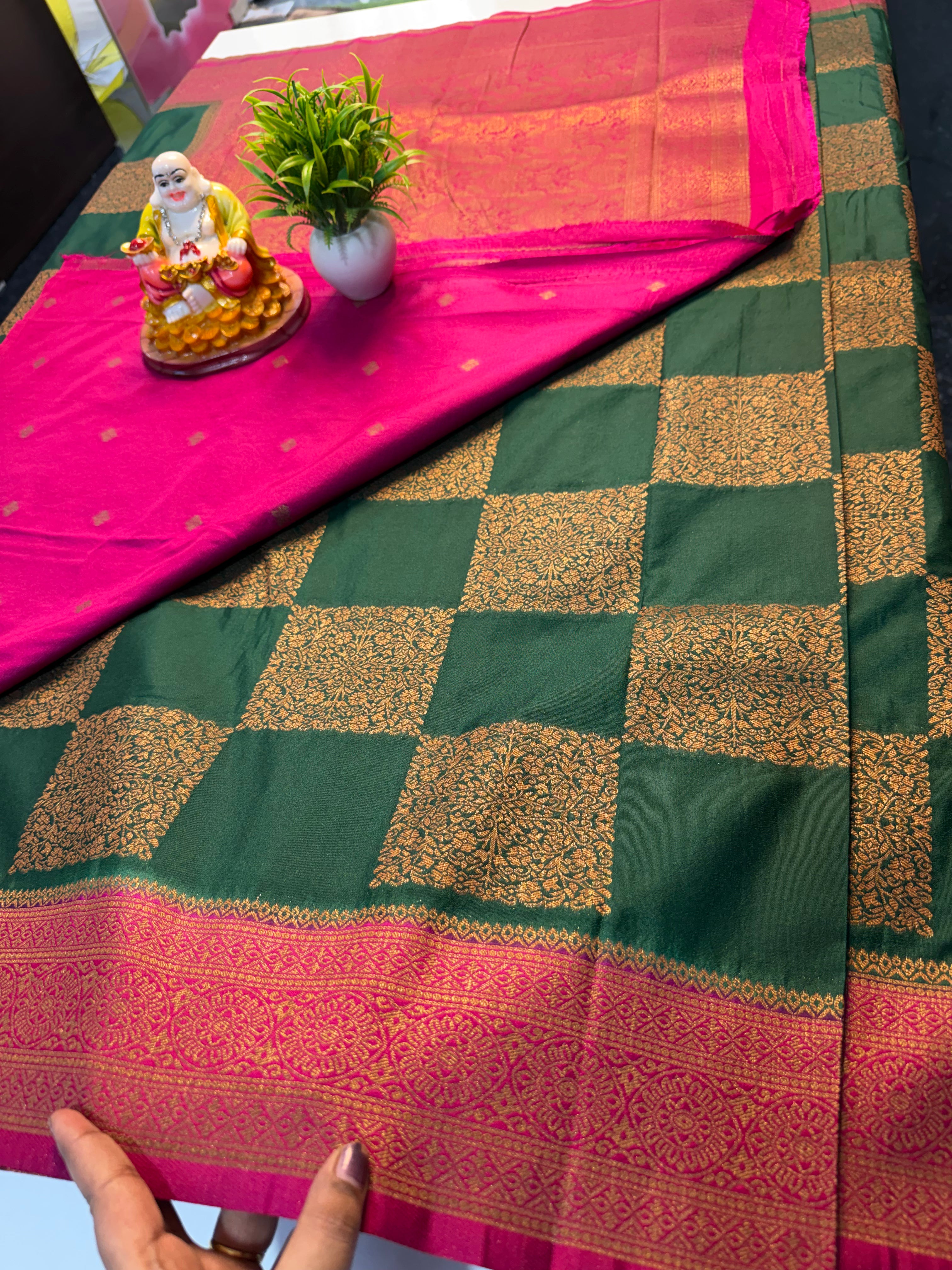 Premium Banarasi Khaddi Georgette Saree with Rich Pallu & Butta Blouse | Padmavathi Silks and Sarees…