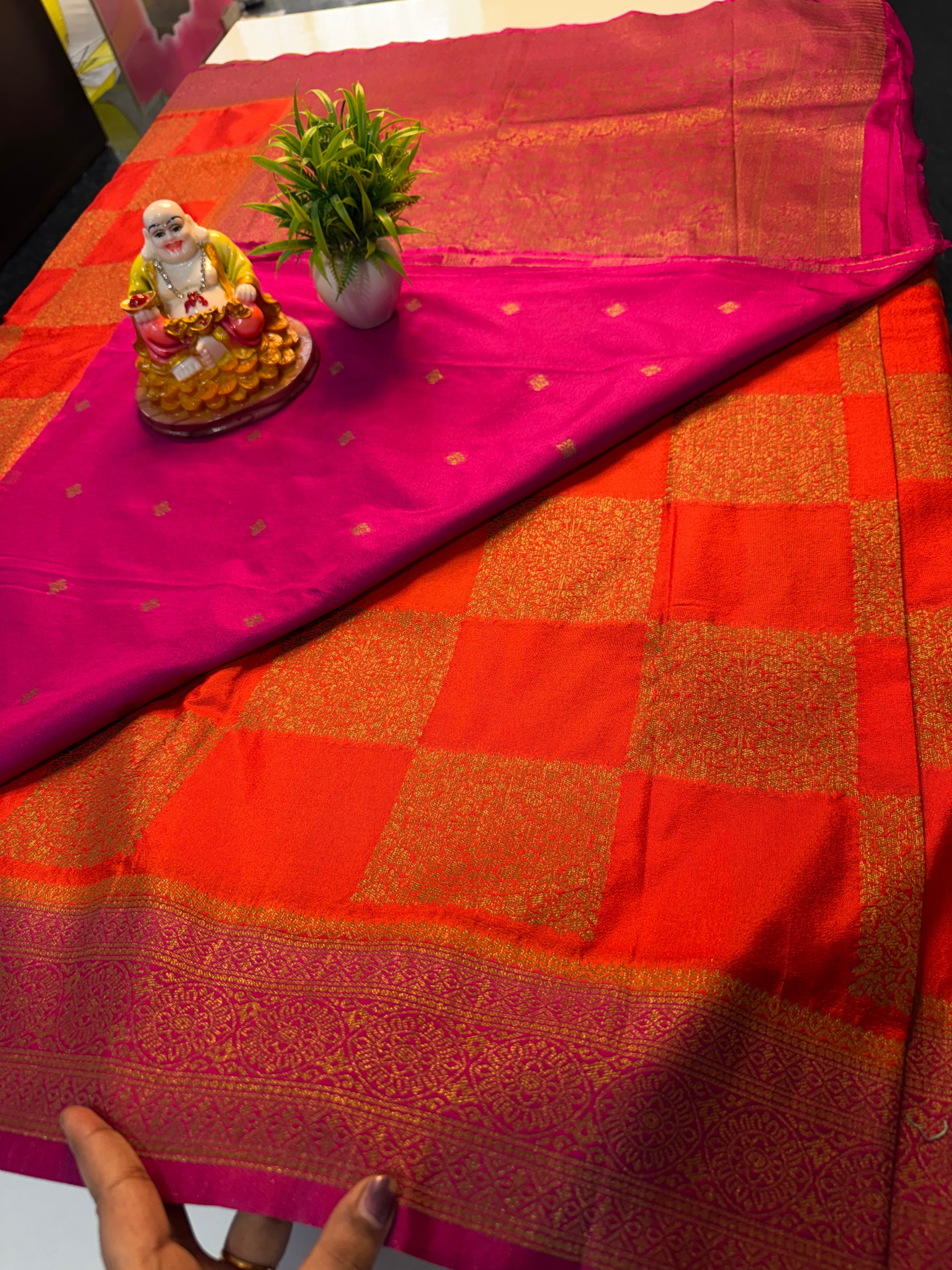 Premium Banarasi Khaddi Georgette Saree with Rich Pallu & Butta Blouse | Padmavathi Silks and Sarees…
