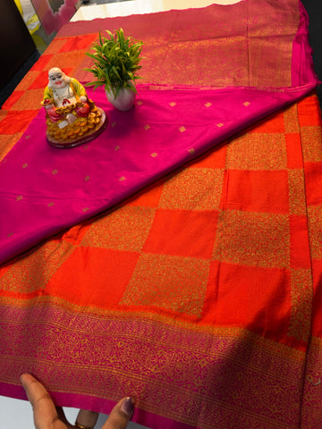 Premium Banarasi Khaddi Georgette Saree with Rich Pallu & Butta Blouse | Padmavathi Silks and Sarees…