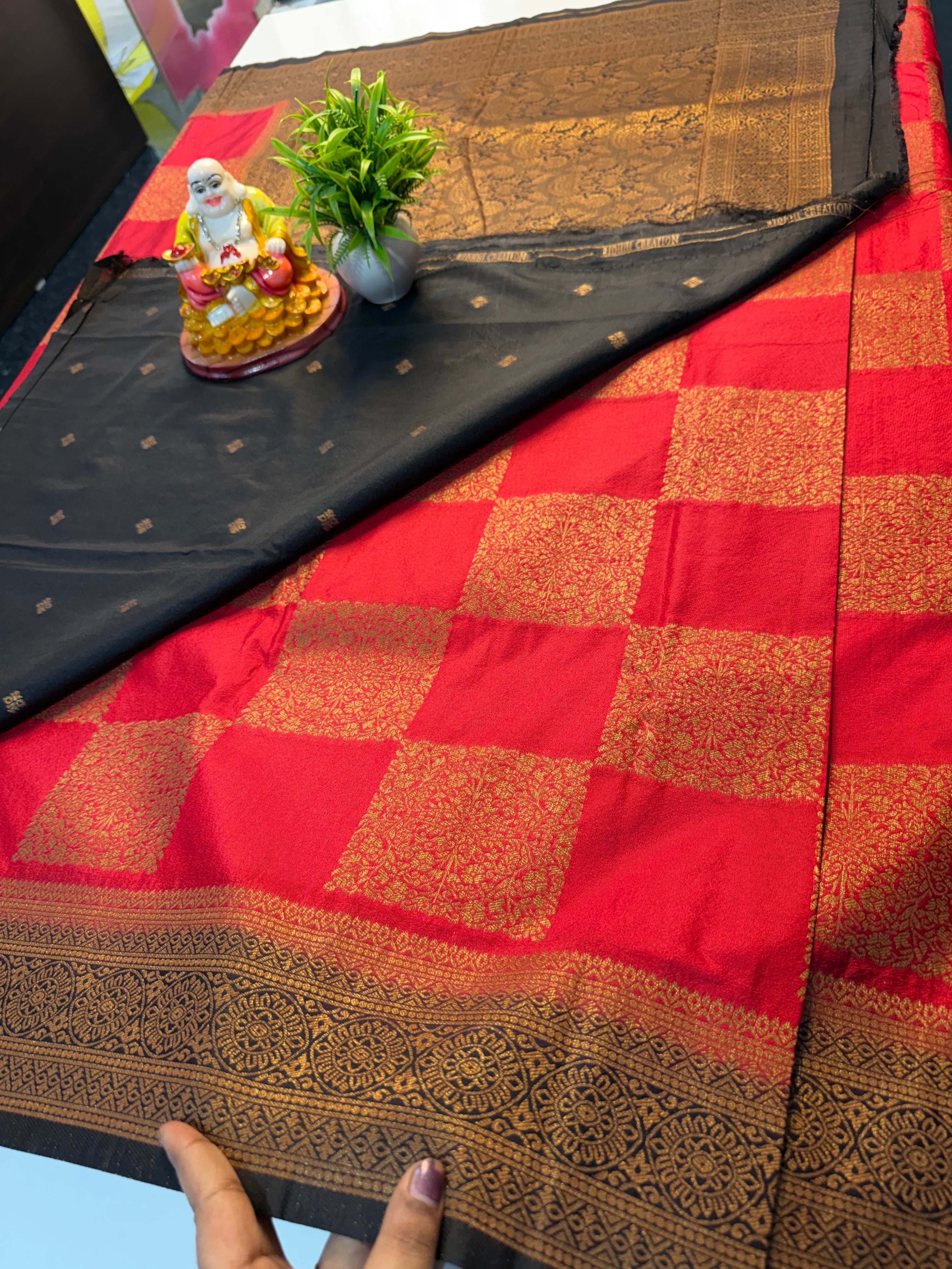 Premium Banarasi Khaddi Georgette Saree with Rich Pallu & Butta Blouse | Padmavathi Silks and Sarees…