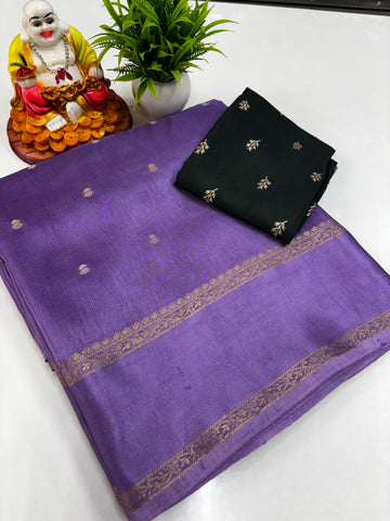 Viscose Saree with Beautiful Bentex Border & Contrast Blouse – Padmavathi Silks and Sarees