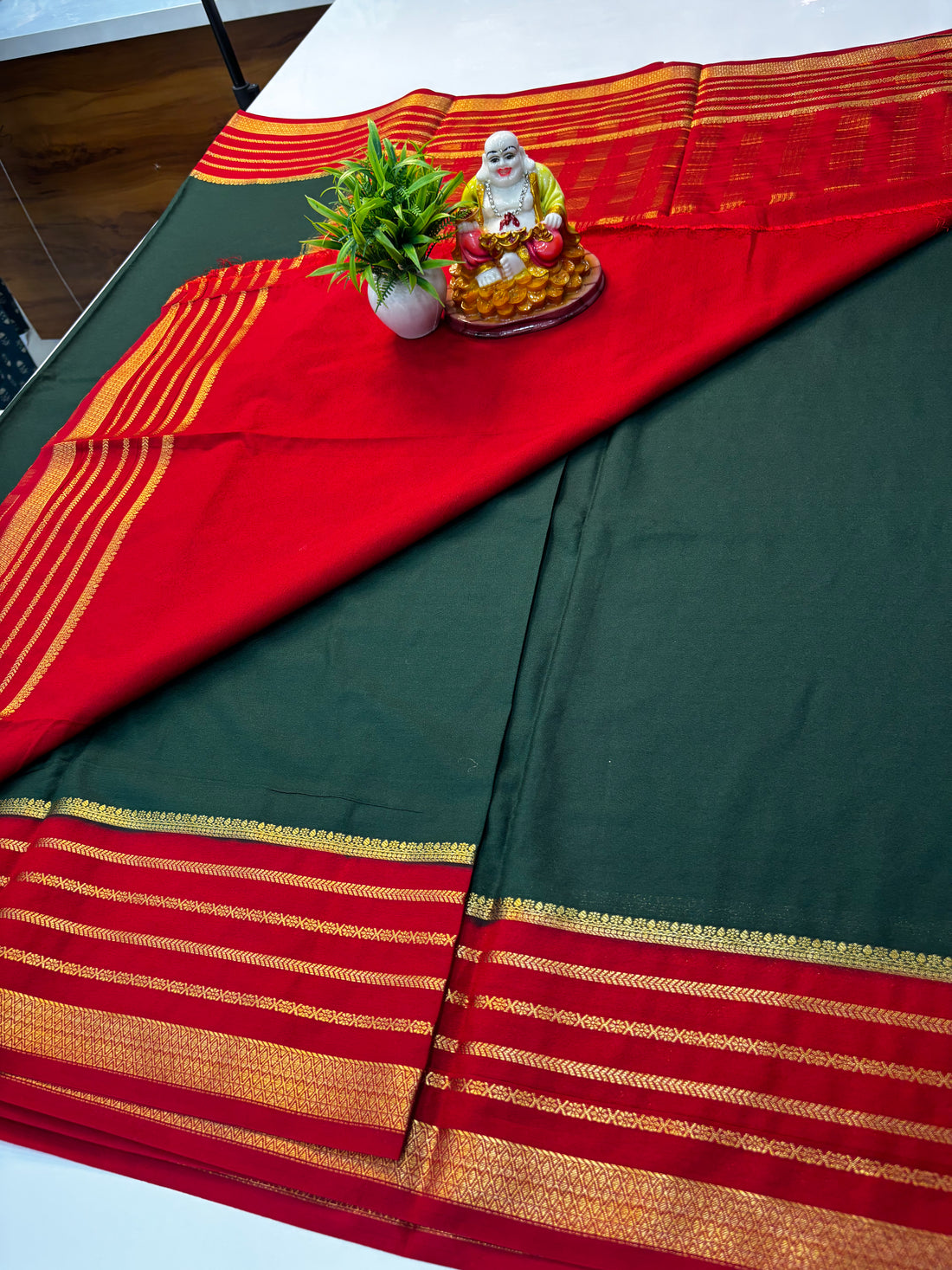Premium Mysore Crepe Silk Saree with Rich Pallu – Padmavathi Silks and Sarees