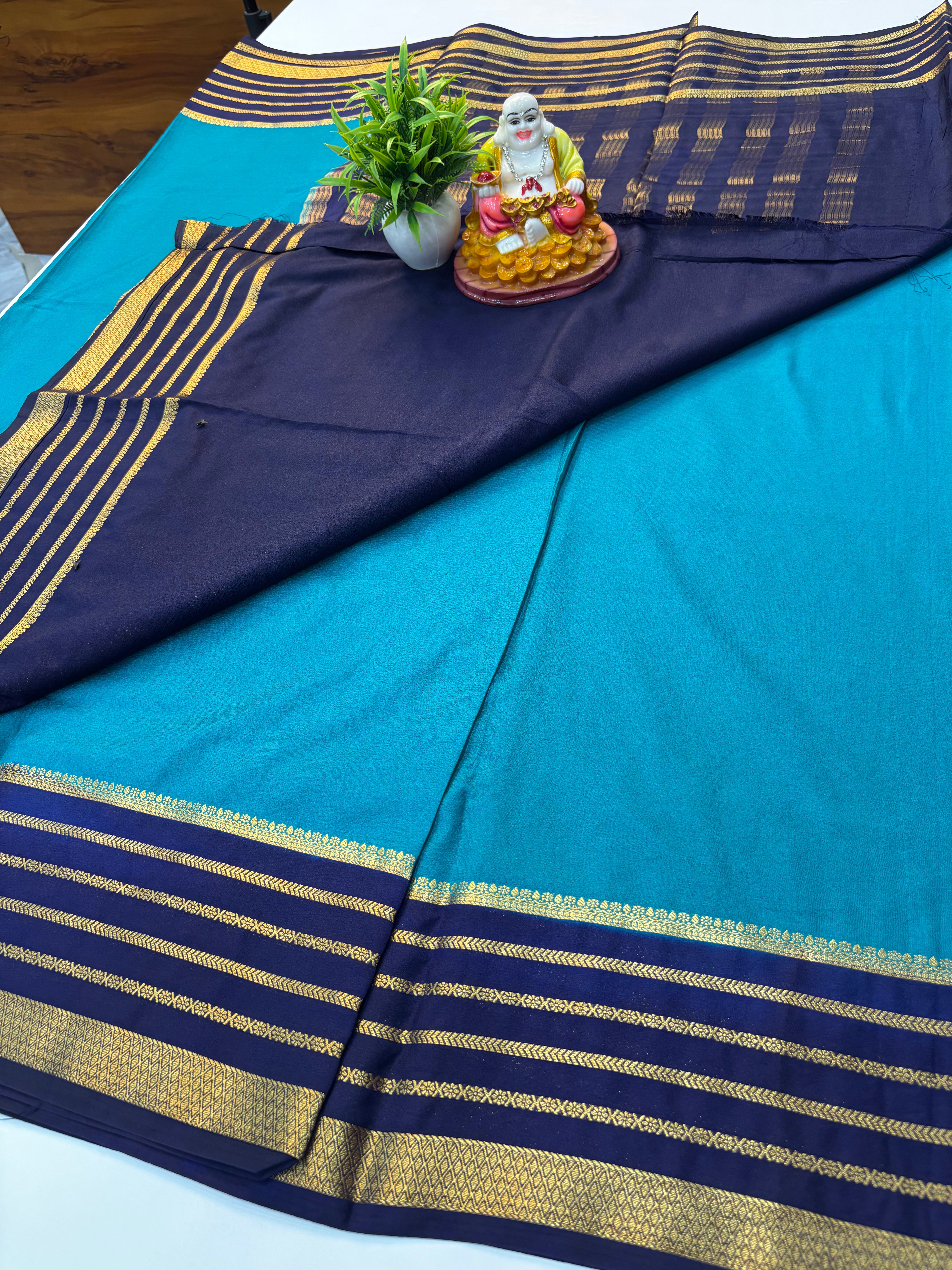 Premium Mysore Crepe Silk Saree with Rich Pallu – Padmavathi Silks and Sarees
