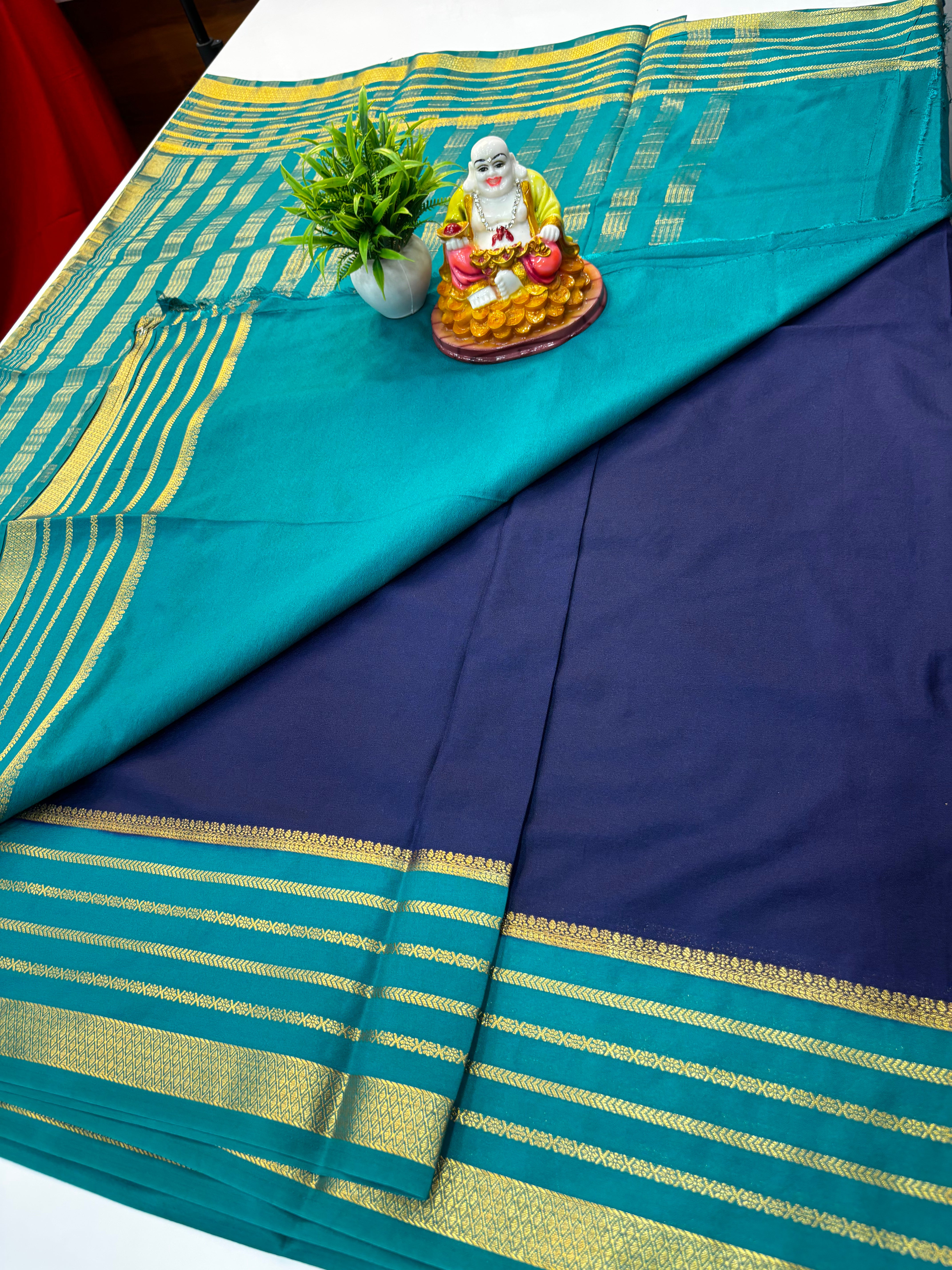 Premium Mysore Crepe Silk Saree with Rich Pallu – Padmavathi Silks and Sarees