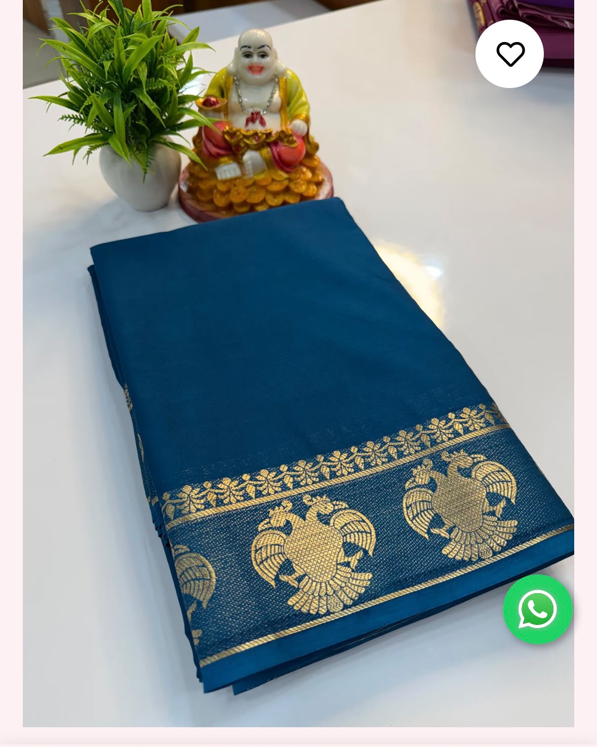 Mysore Crepe Silk Saree with Ganda Berunda Border | Beautiful Pallu & Self Blouse…
